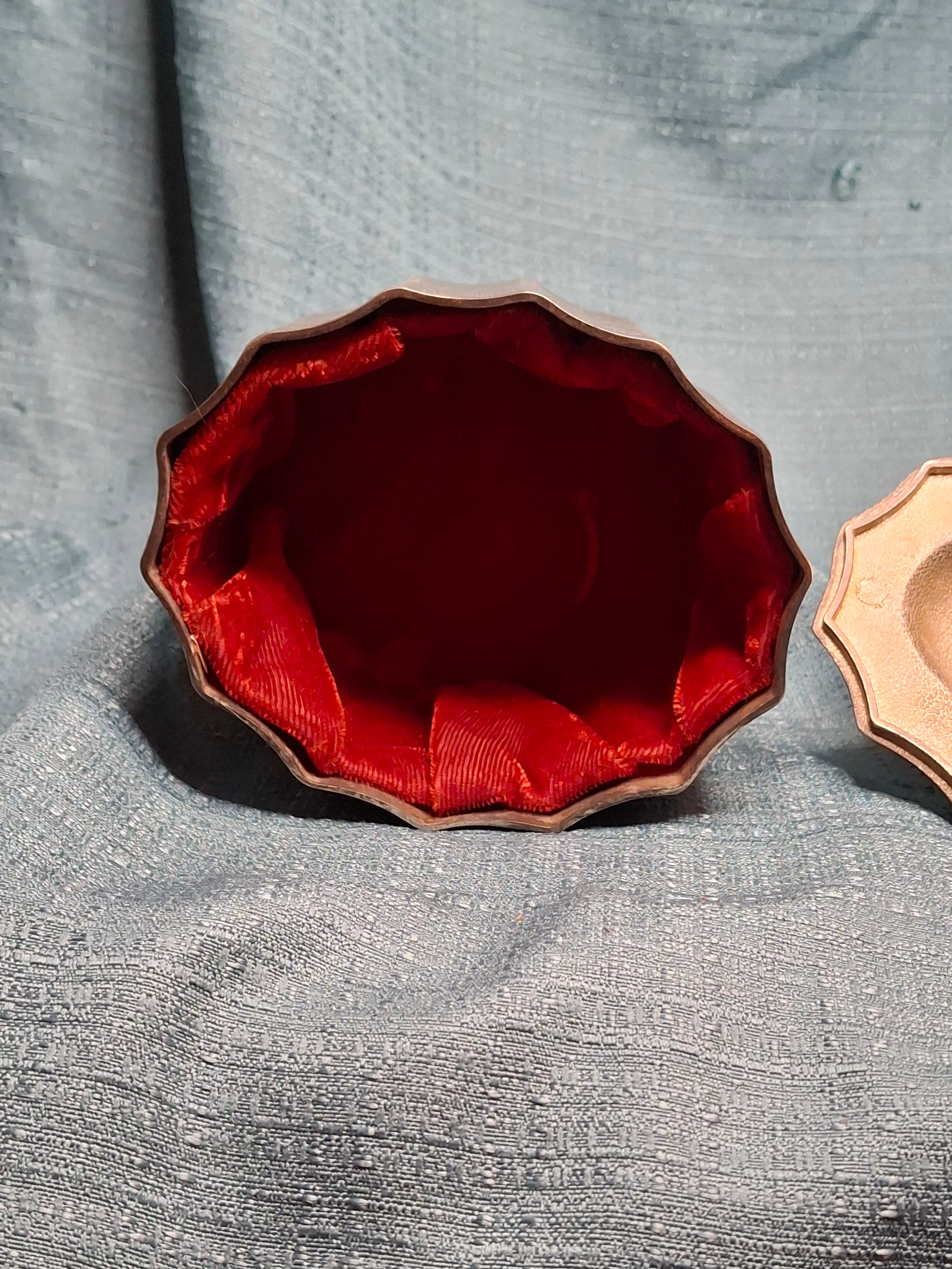 Vintage 1991 Godinger Silver Plated Etrog Box - Judaica Trinket Container with Red Velvet Interior