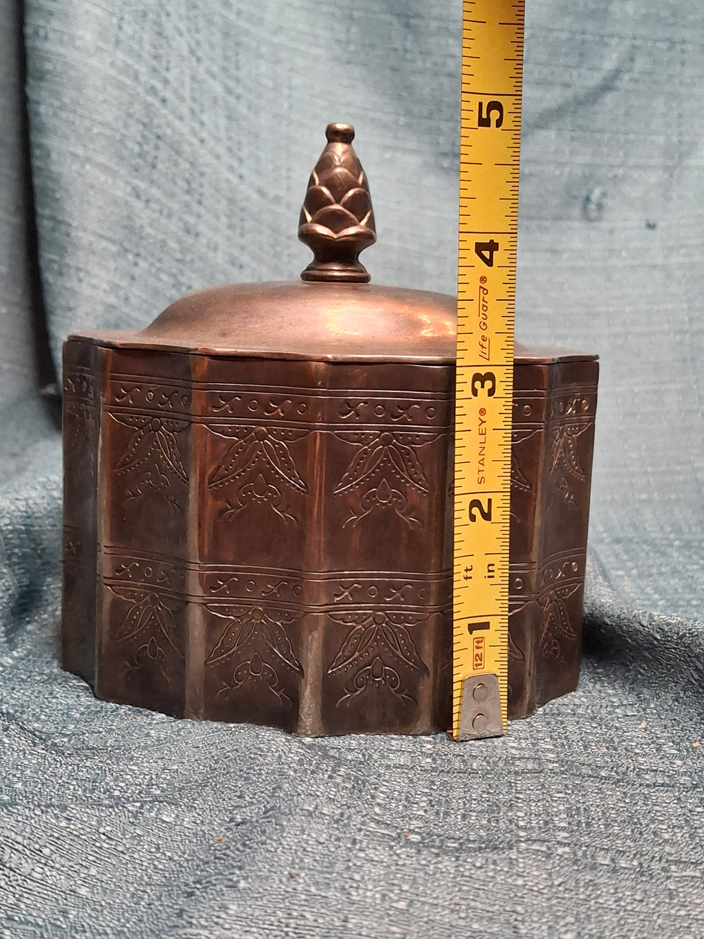 Vintage 1991 Godinger Silver Plated Etrog Box - Judaica Trinket Container with Red Velvet Interior