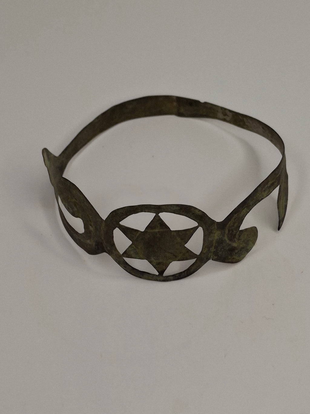 Rare 1941 Holocaust Era Jewish Ghetto Copper Bracelet Star of David Hand-Crafted WWII Judaica