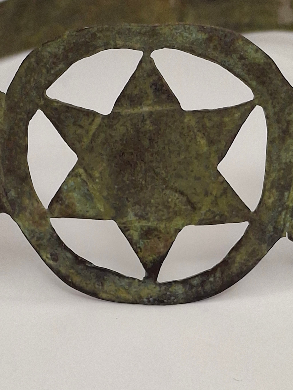 Rare 1941 Holocaust Era Jewish Ghetto Copper Bracelet Star of David Hand-Crafted WWII Judaica