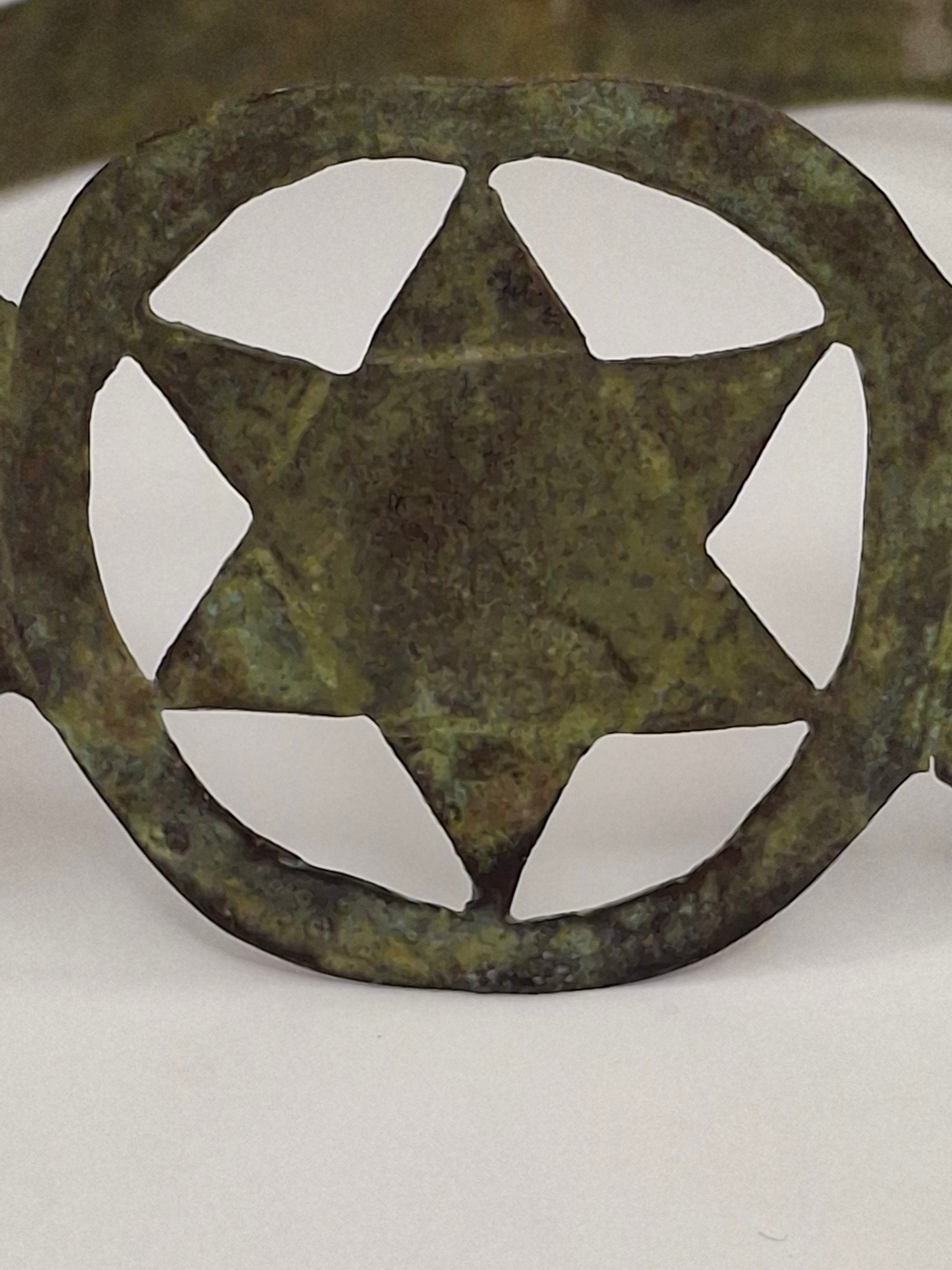 Rare 1941 Holocaust Era Jewish Ghetto Copper Bracelet Star of David Hand-Crafted WWII Judaica