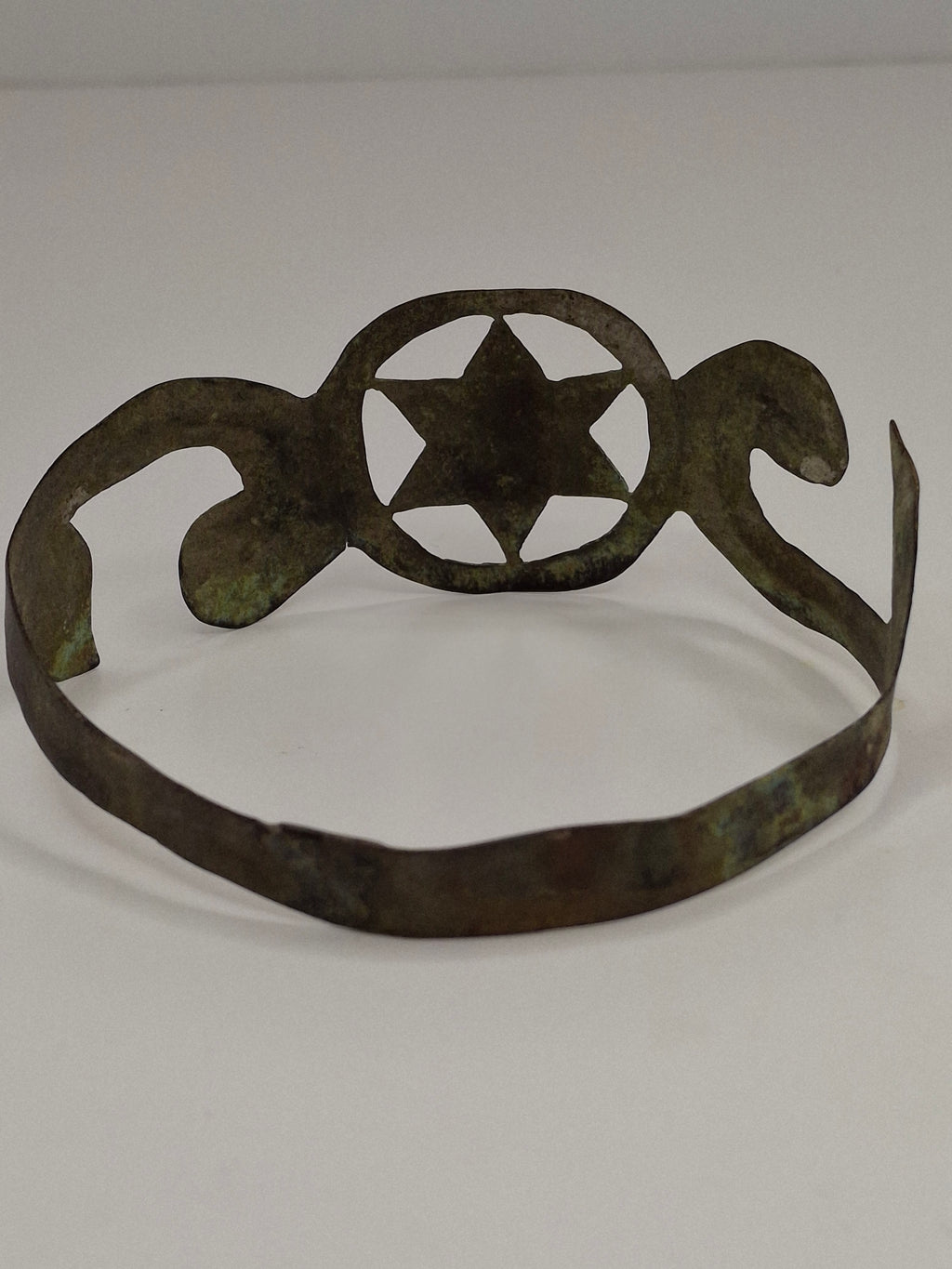 Rare 1941 Holocaust Era Jewish Ghetto Copper Bracelet Star of David Hand-Crafted WWII Judaica