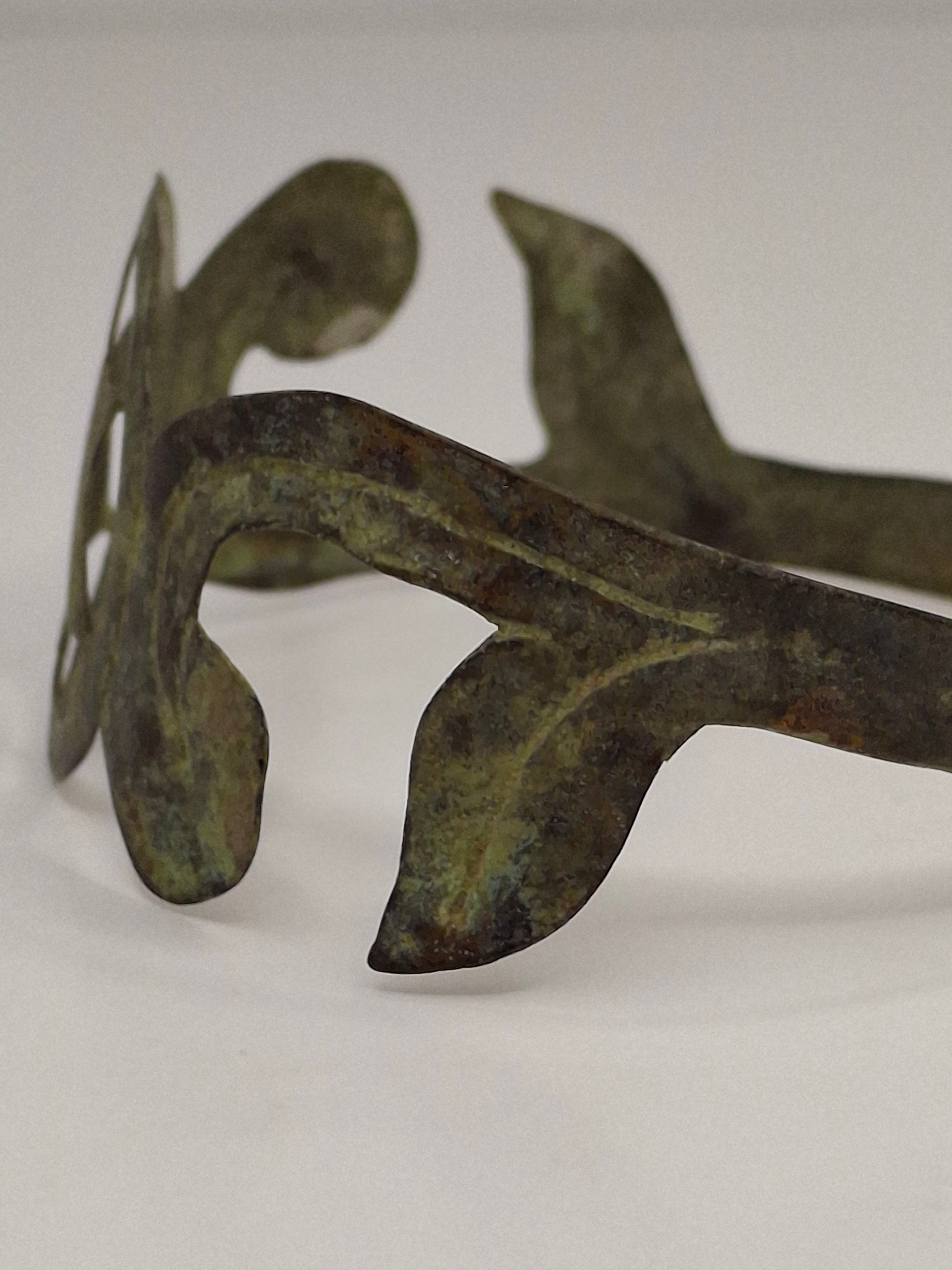 Rare 1941 Holocaust Era Jewish Ghetto Copper Bracelet Star of David Hand-Crafted WWII Judaica