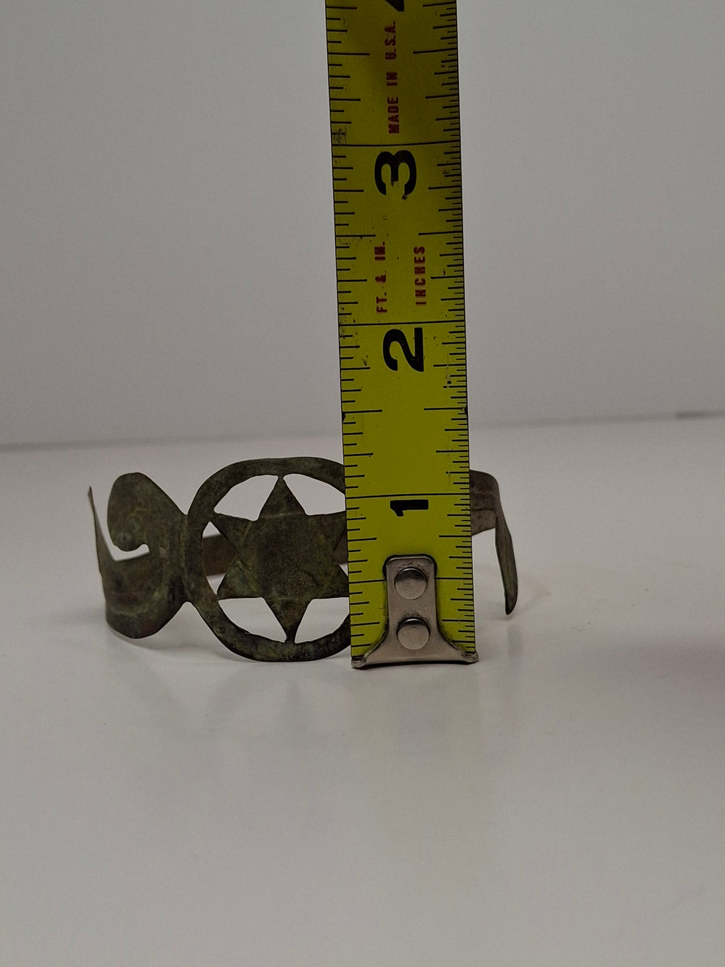 Rare 1941 Holocaust Era Jewish Ghetto Copper Bracelet Star of David Hand-Crafted WWII Judaica