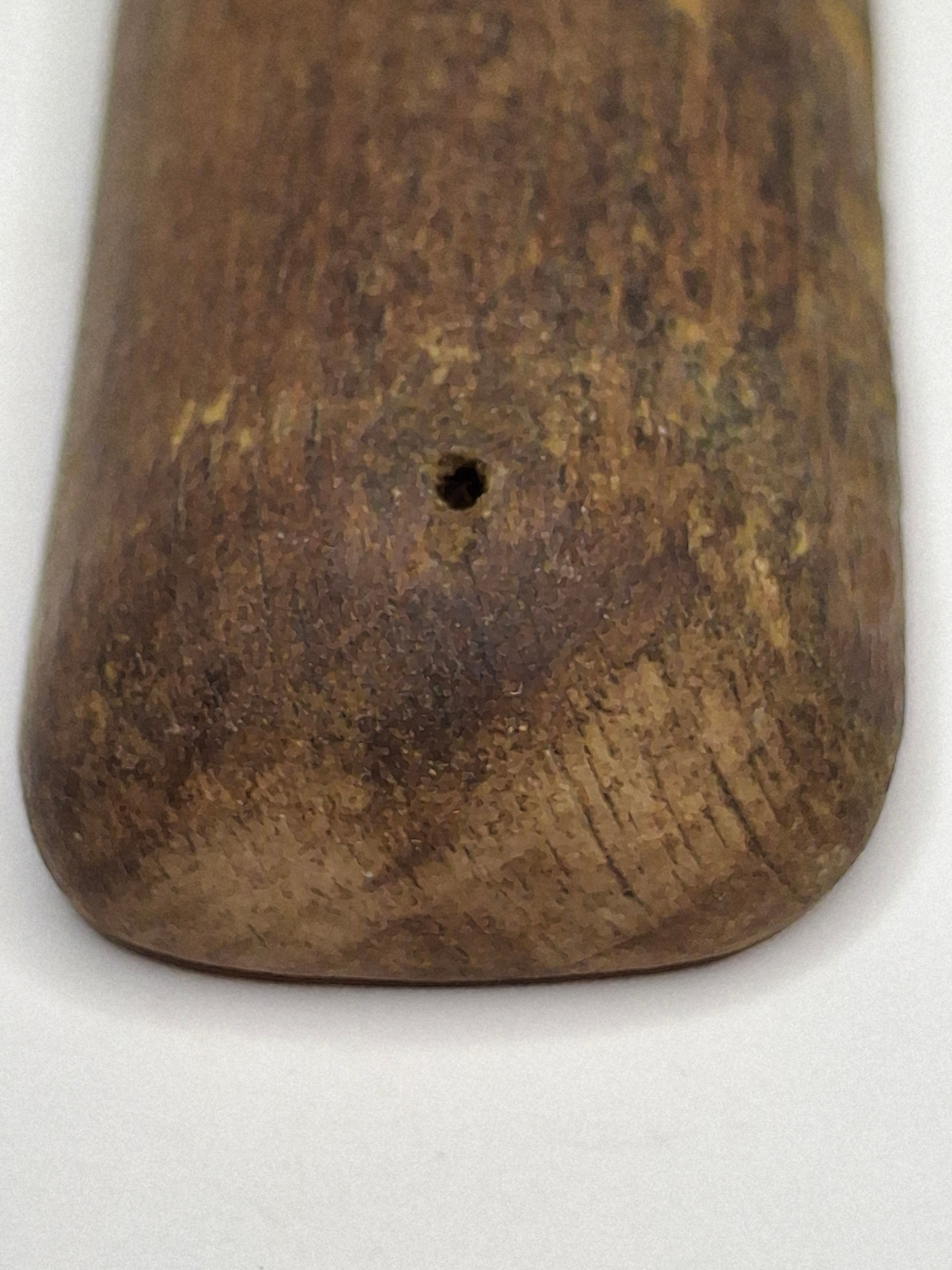 Antique WWII Holocaust Era Wooden Mezuzah Case - Hand-Carved - Lodz Ghetto Provenance