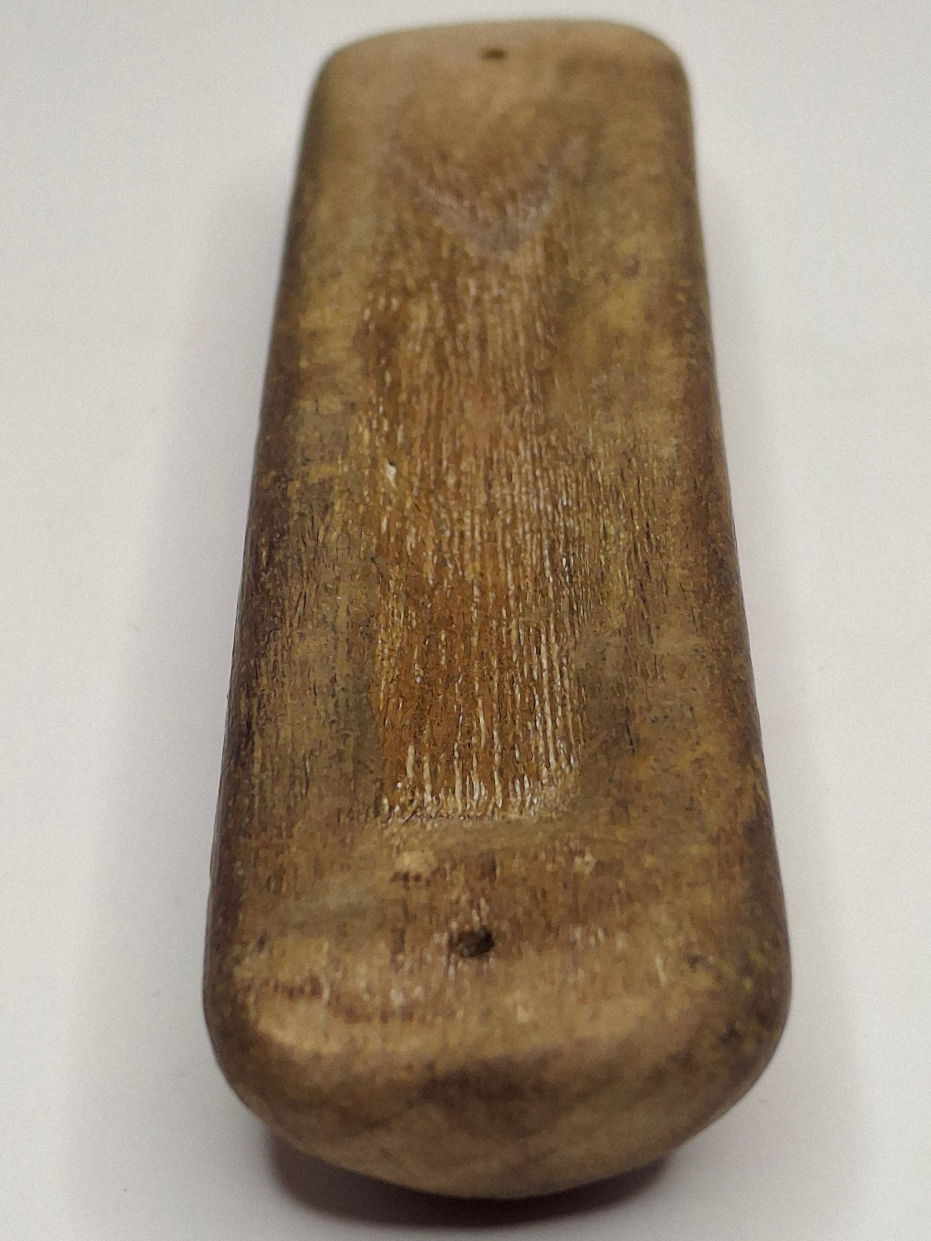 Antique WWII Holocaust Era Wooden Mezuzah Case - Hand-Carved - Lodz Ghetto Provenance