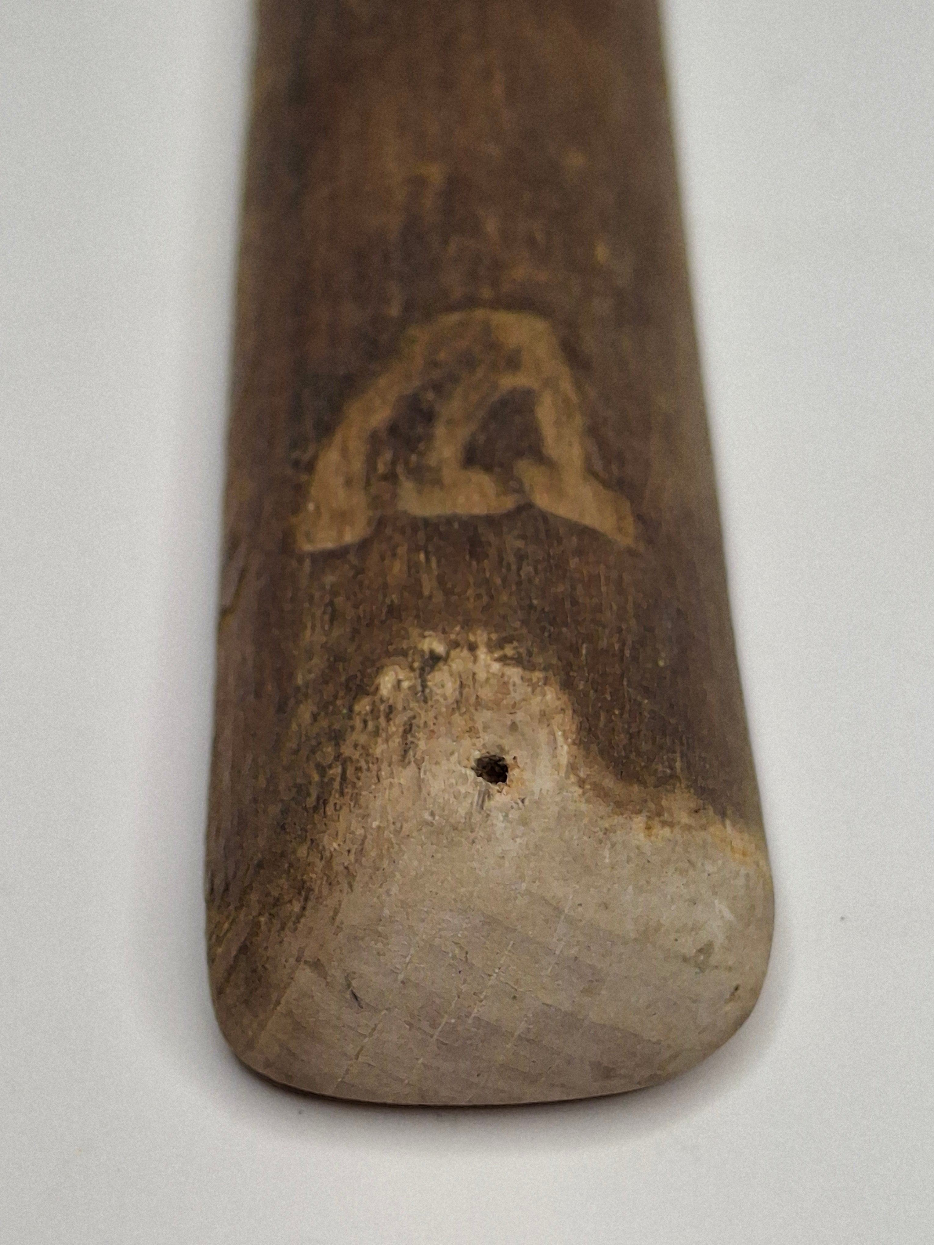 Antique WWII Holocaust Era Wooden Mezuzah Case - Hand-Carved - Lodz Ghetto Provenance