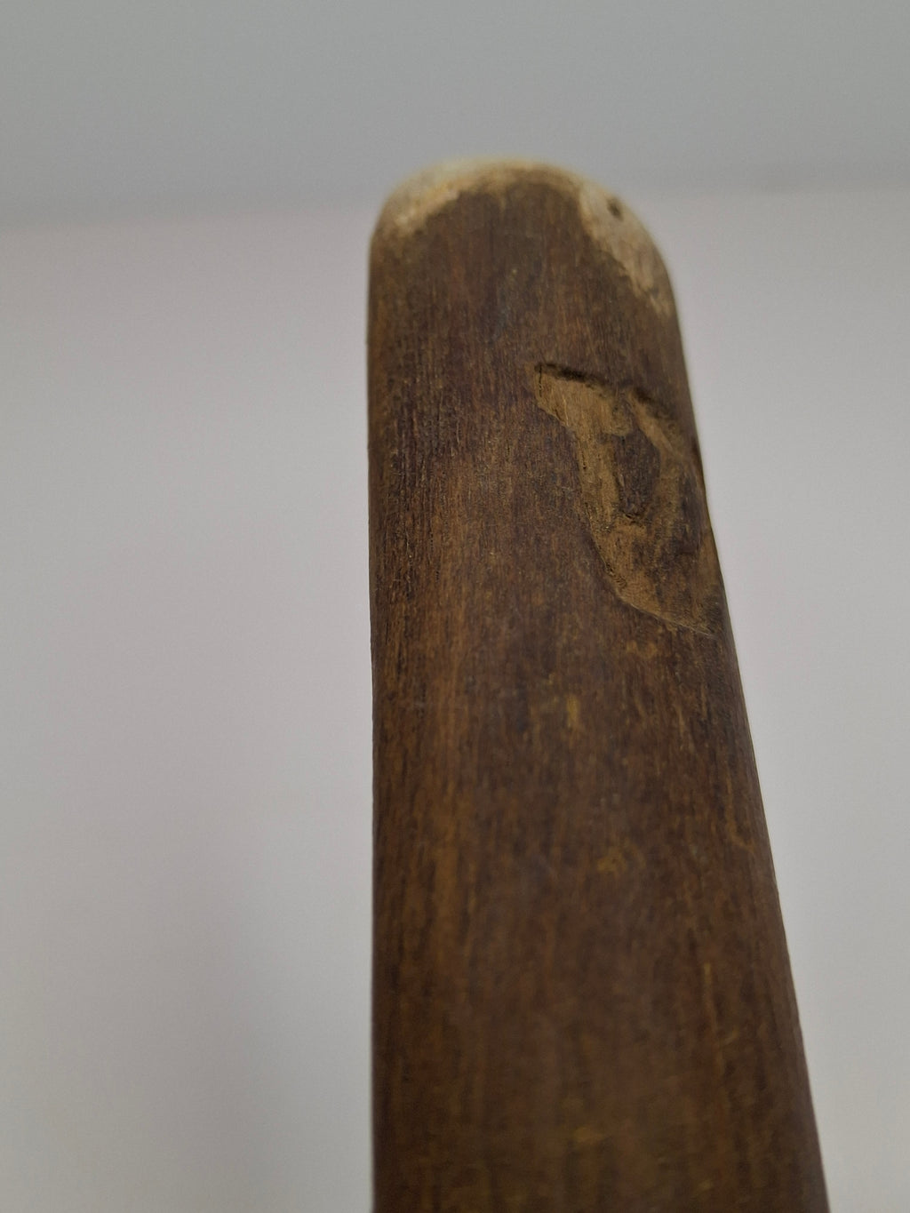 Antique WWII Holocaust Era Wooden Mezuzah Case - Hand-Carved - Lodz Ghetto Provenance