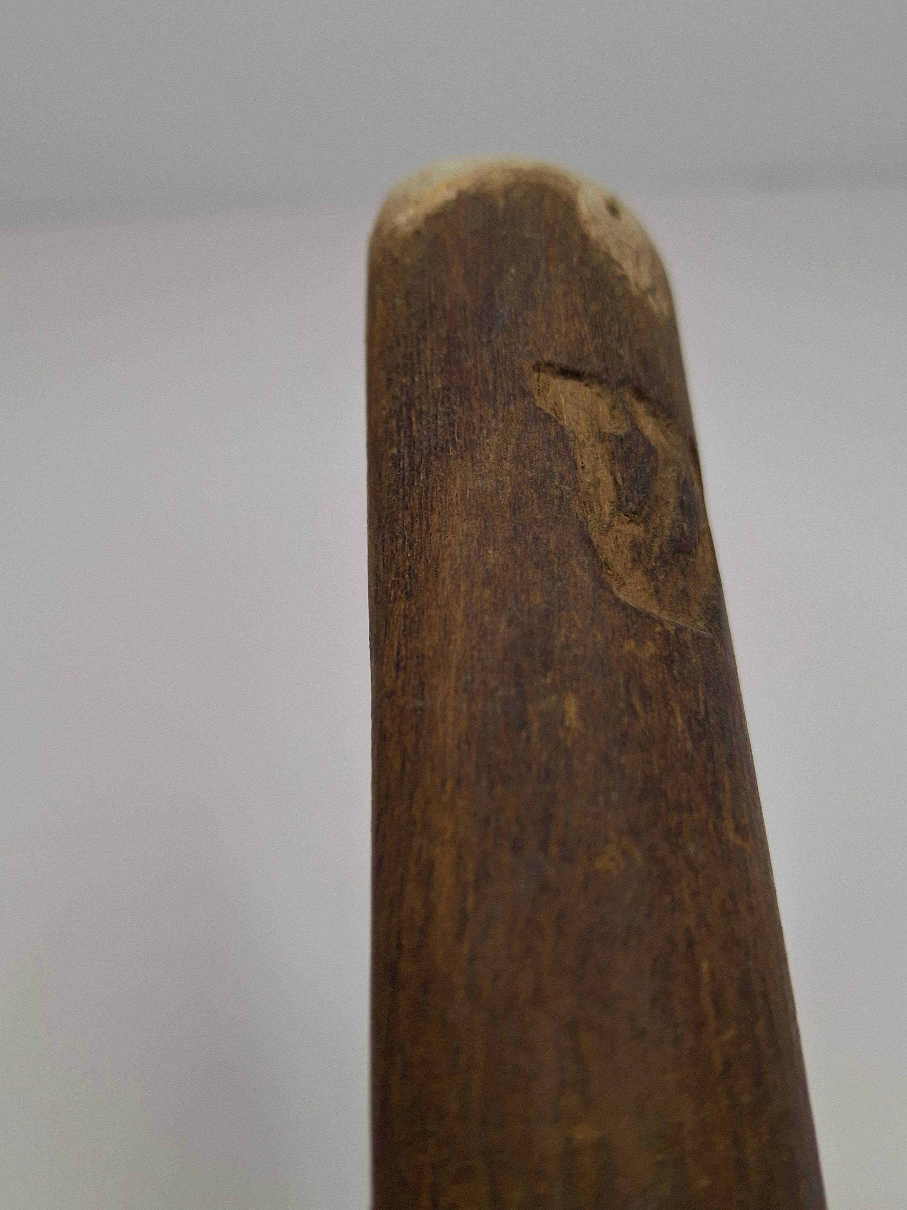 Antique WWII Holocaust Era Wooden Mezuzah Case - Hand-Carved - Lodz Ghetto Provenance