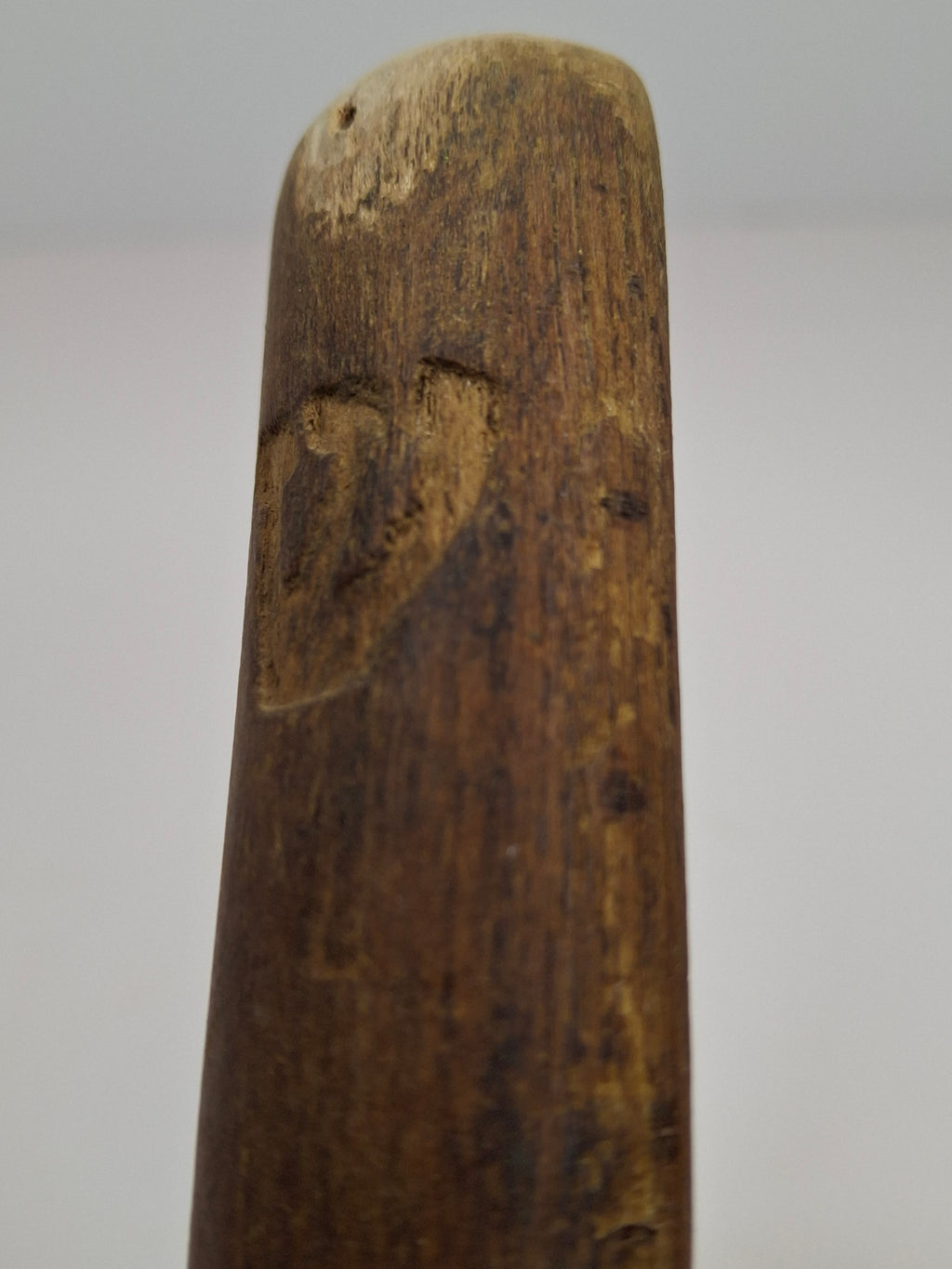 Antique WWII Holocaust Era Wooden Mezuzah Case - Hand-Carved - Lodz Ghetto Provenance