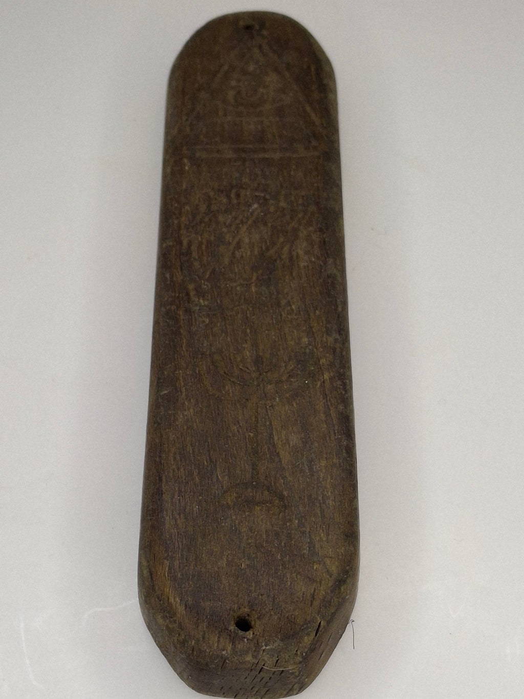 Rare WWII Holocaust Mezuzah Litzmannstadt Ghetto Lodz Poland Wood Hand Carved Judaica With Provenance