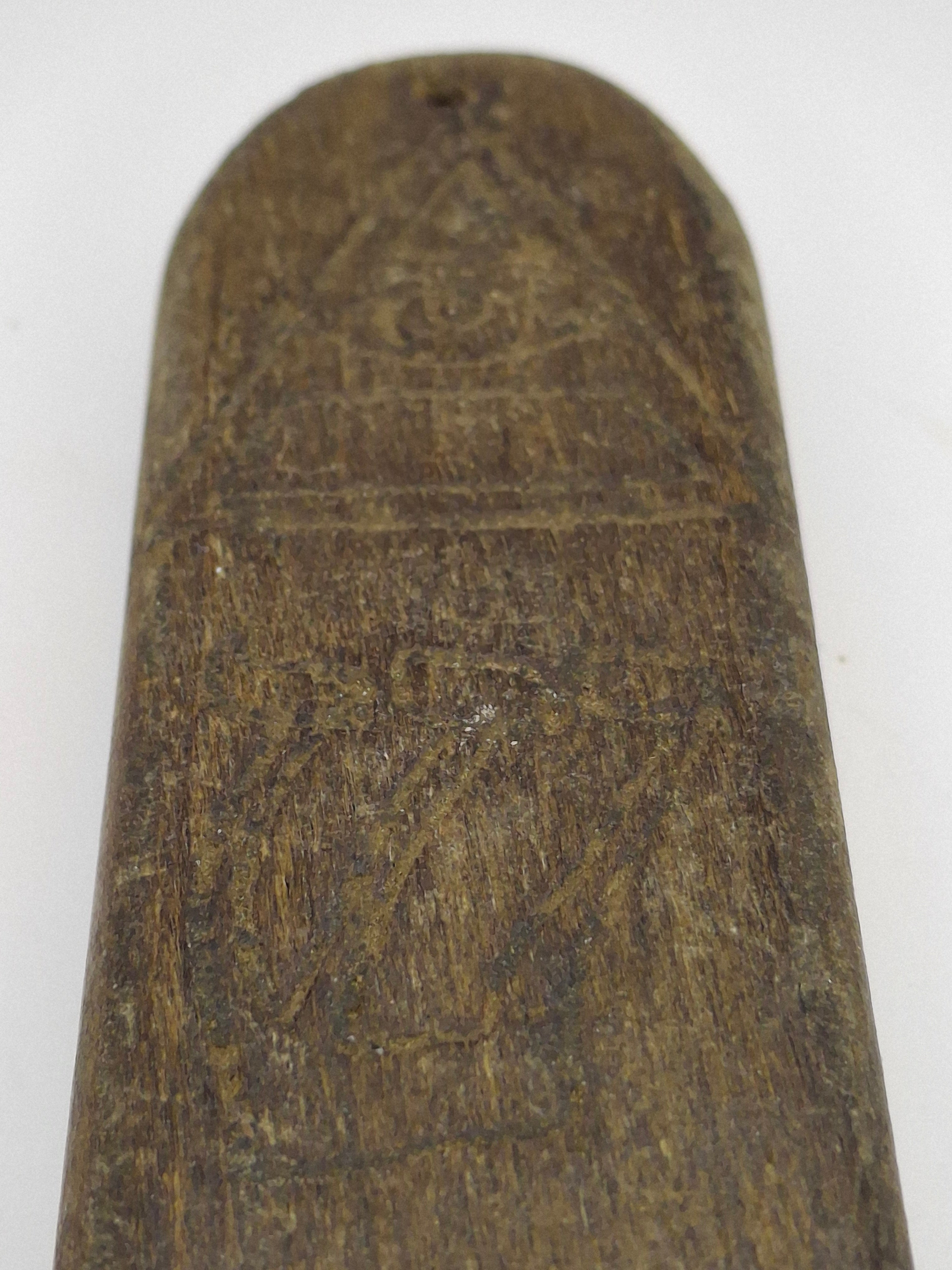 Rare WWII Holocaust Mezuzah Litzmannstadt Ghetto Lodz Poland Wood Hand Carved Judaica With Provenance