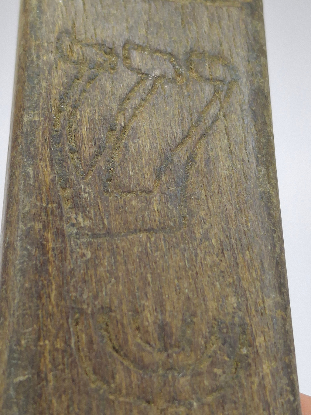 Rare WWII Holocaust Mezuzah Litzmannstadt Ghetto Lodz Poland Wood Hand Carved Judaica With Provenance