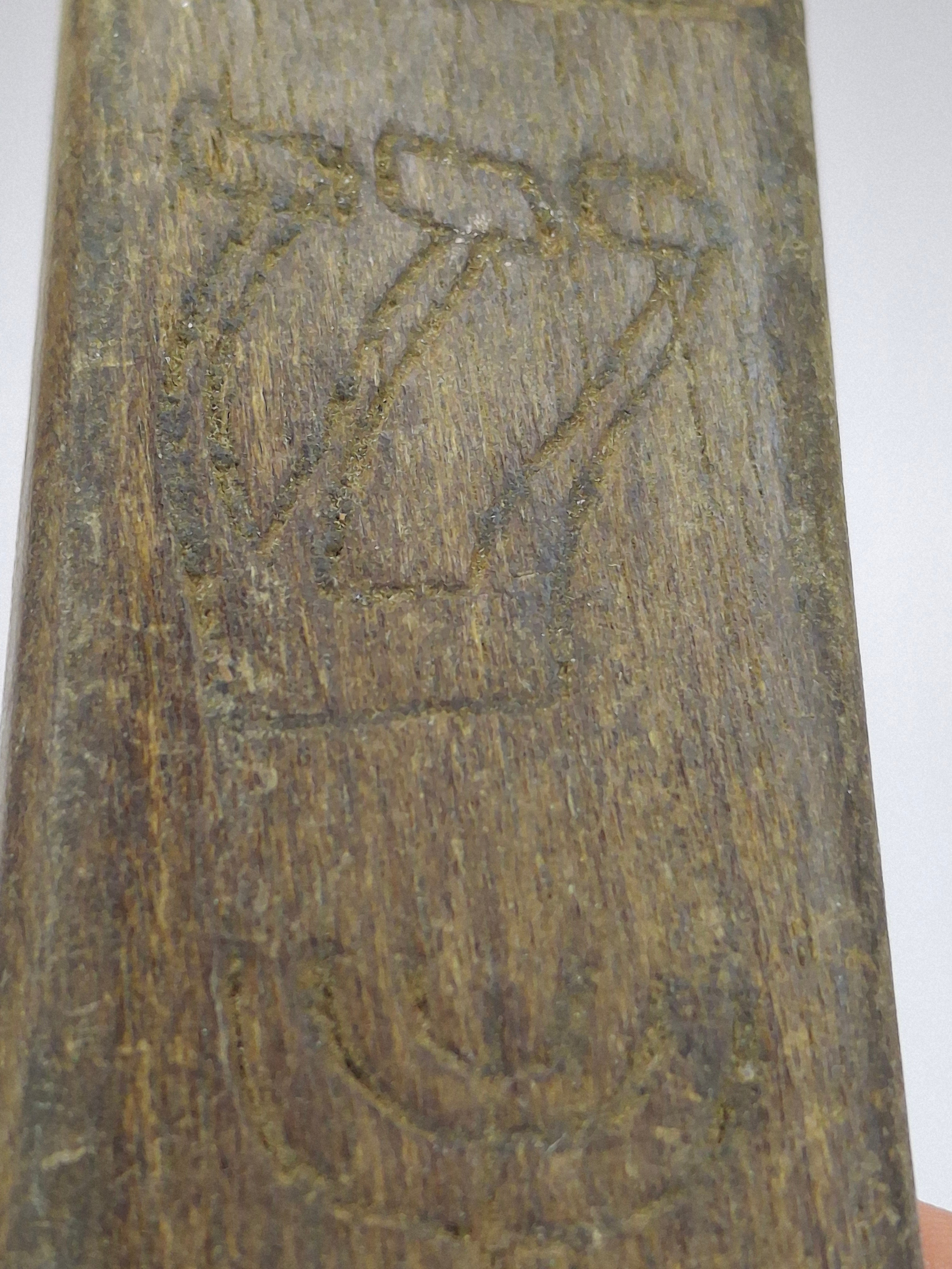 Rare WWII Holocaust Mezuzah Litzmannstadt Ghetto Lodz Poland Wood Hand Carved Judaica With Provenance