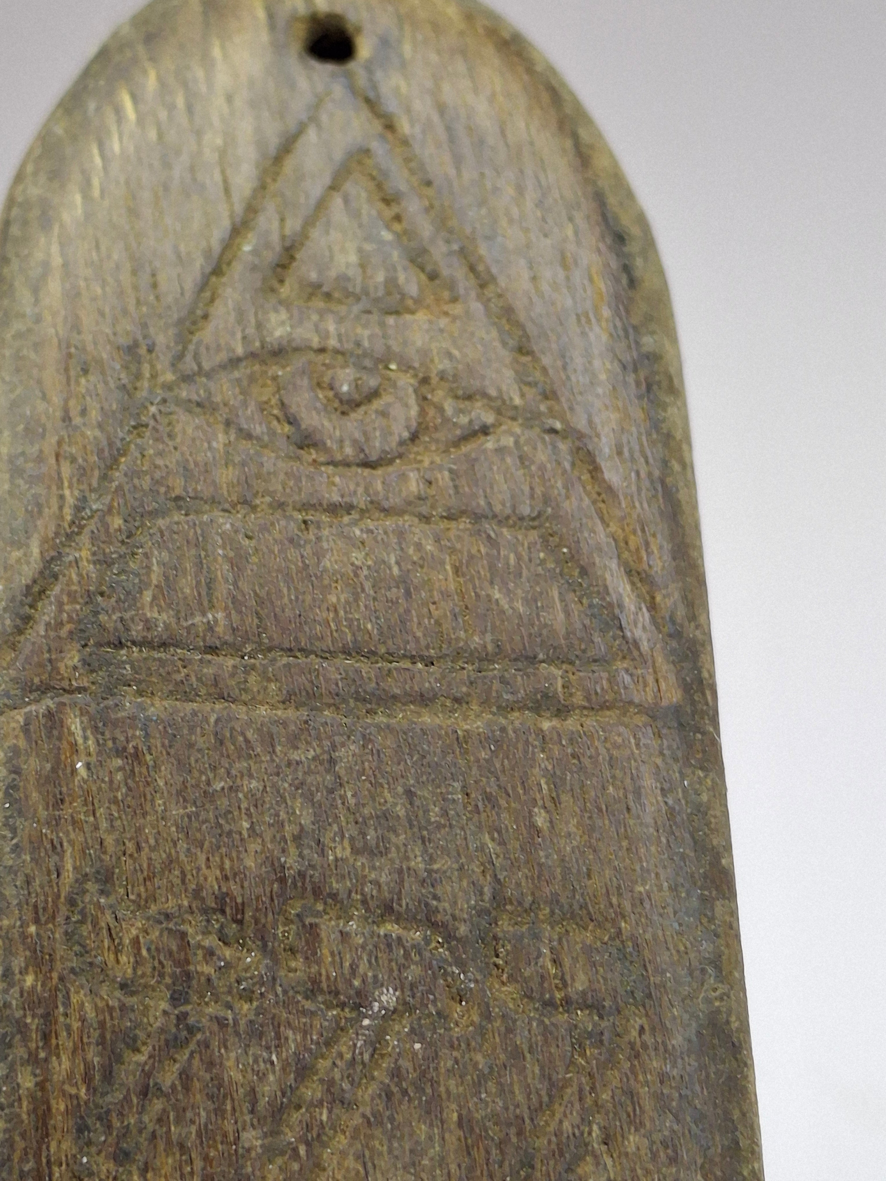 Rare WWII Holocaust Mezuzah Litzmannstadt Ghetto Lodz Poland Wood Hand Carved Judaica With Provenance