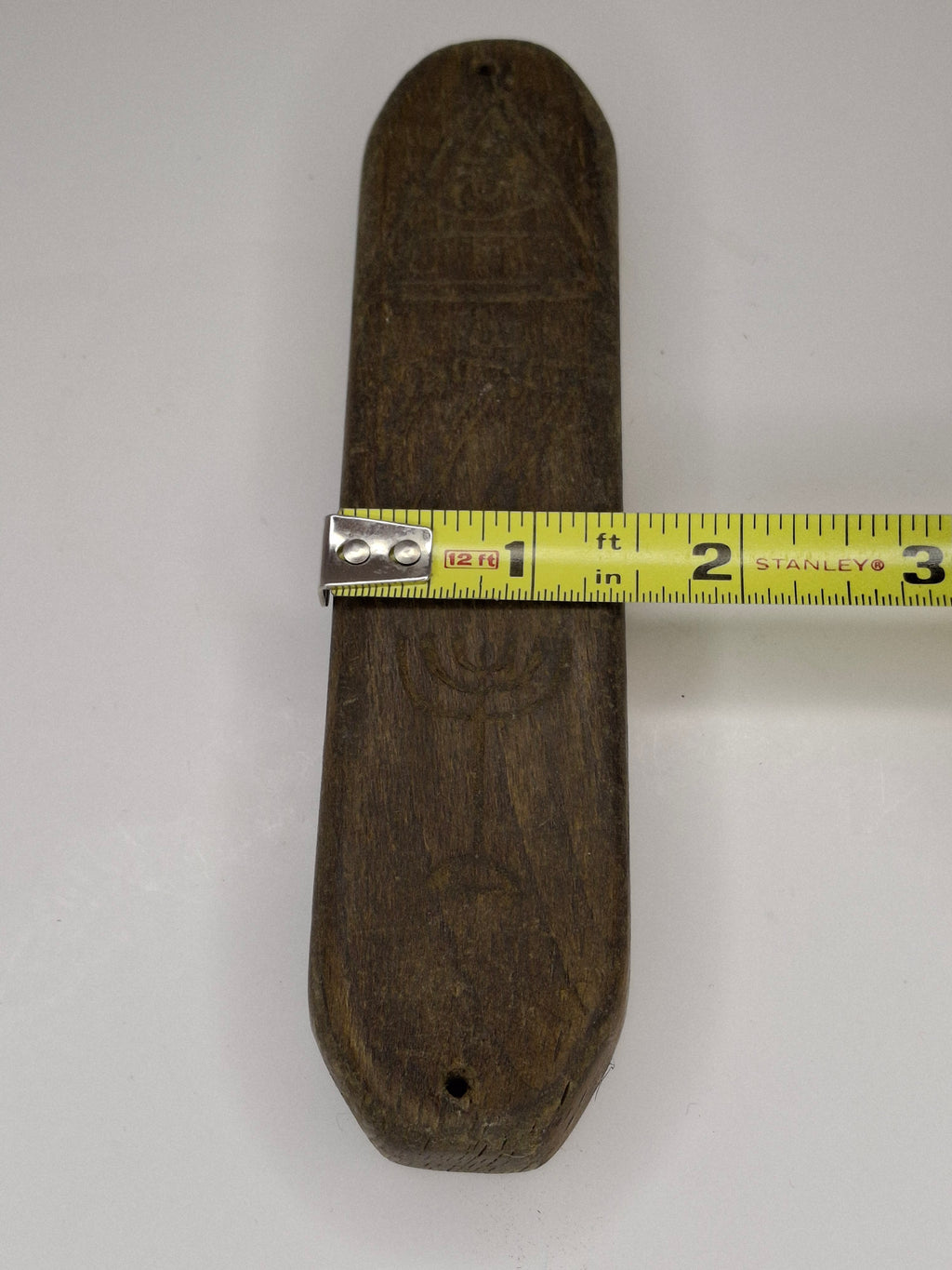 Rare WWII Holocaust Mezuzah Litzmannstadt Ghetto Lodz Poland Wood Hand Carved Judaica With Provenance