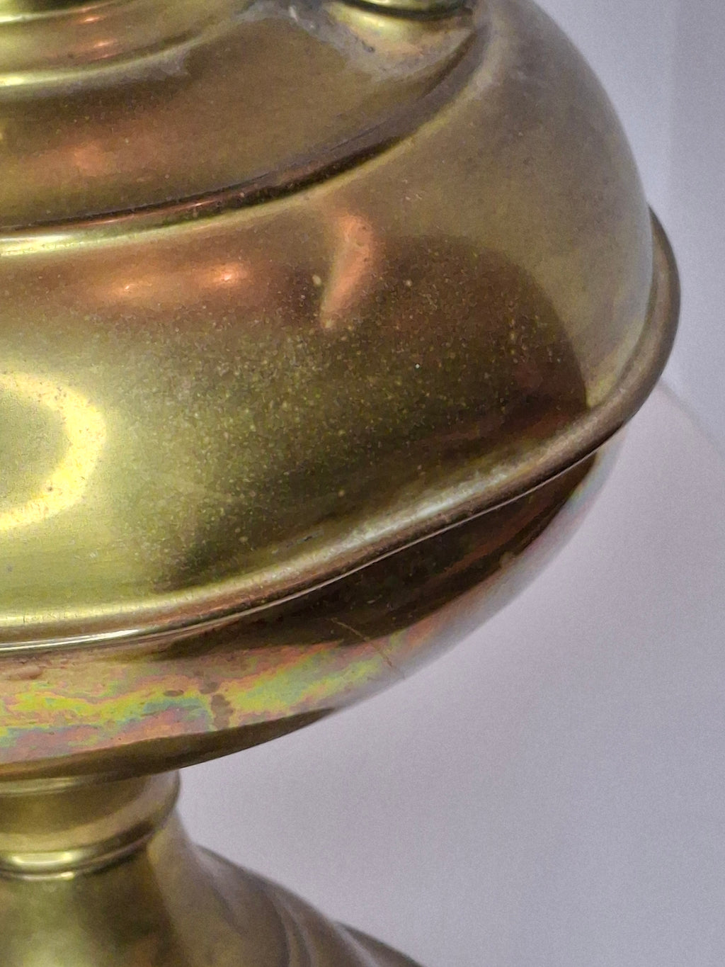 Pair of Antique Brass Rayo Center Draft Kerosene Table Lamps – Bradley & Hubbard / Standard Oil, c. 1905-1920