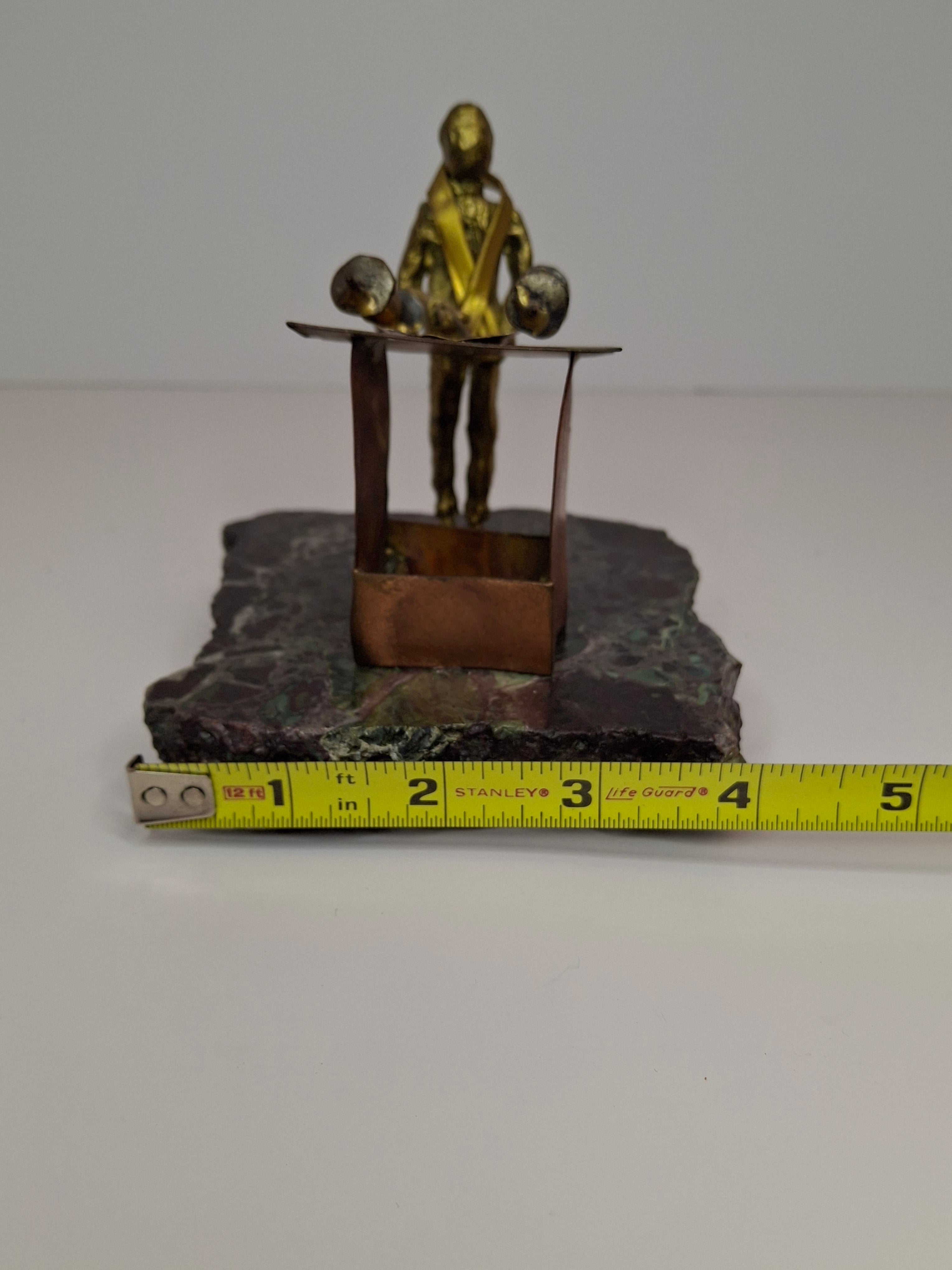 Vintage Gary Rosenthal Bar Mitzvah Sculpture Torah Reader - Mixed Metal Ltd Ed 199/500