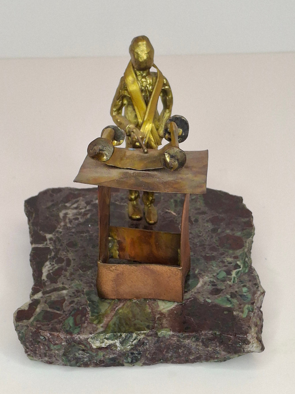 Vintage Gary Rosenthal Bar Mitzvah Sculpture Torah Reader - Mixed Metal Ltd Ed 199/500