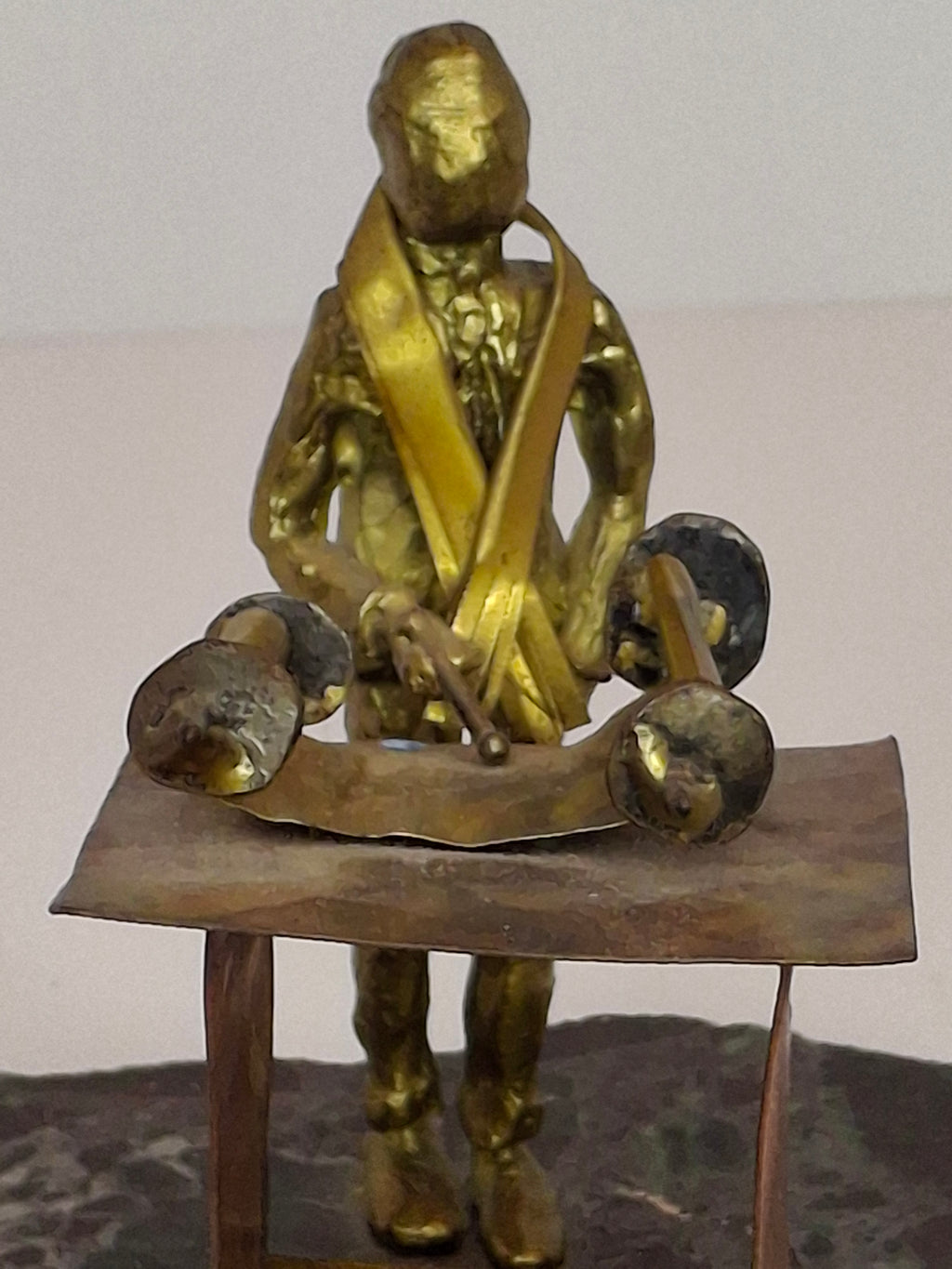 Vintage Gary Rosenthal Bar Mitzvah Sculpture Torah Reader - Mixed Metal Ltd Ed 199/500
