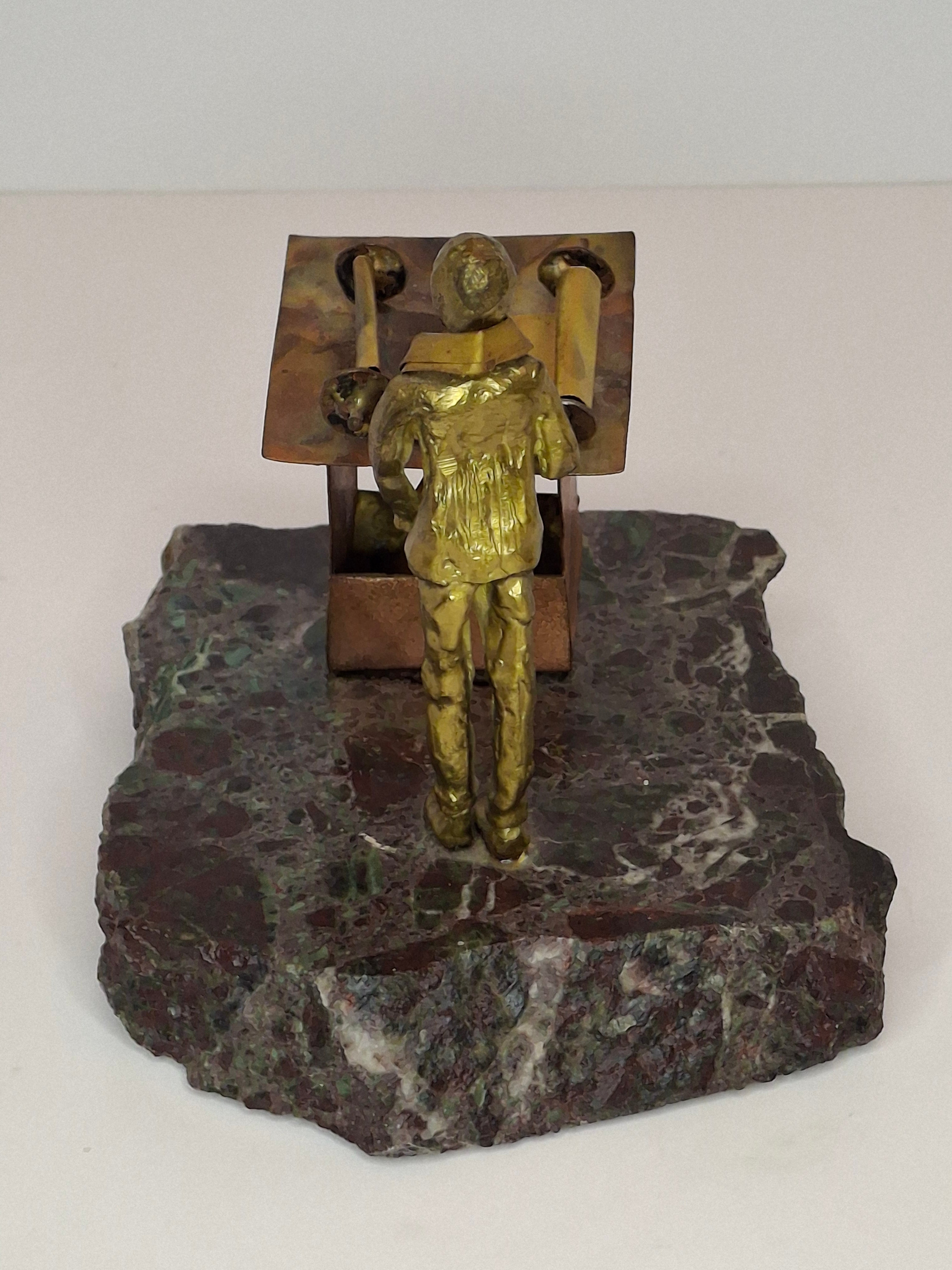 Vintage Gary Rosenthal Bar Mitzvah Sculpture Torah Reader - Mixed Metal Ltd Ed 199/500