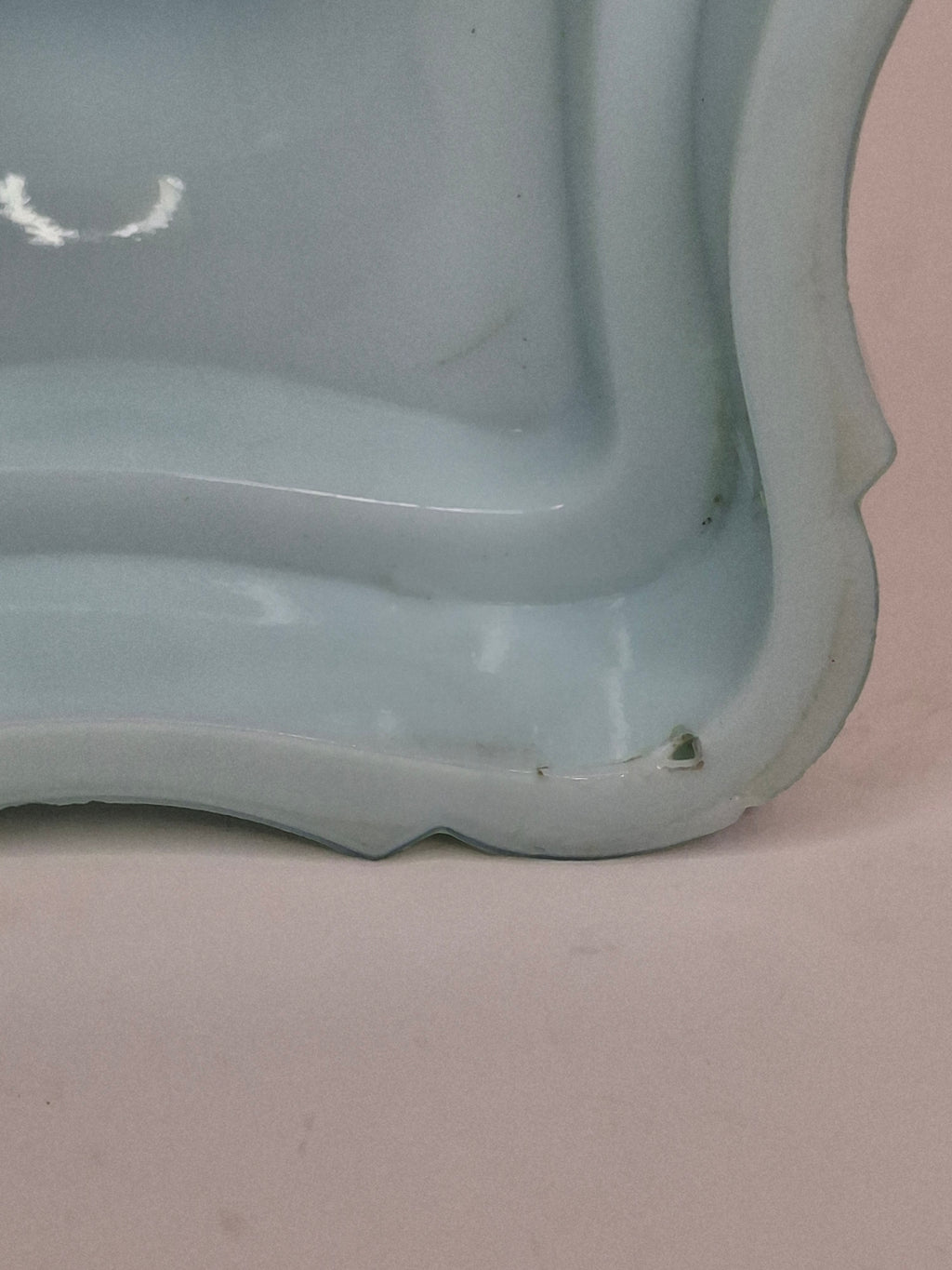 Antique Victorian Oil Lamp Blue Milk Glass Gestler Collection P&A Banner Burner