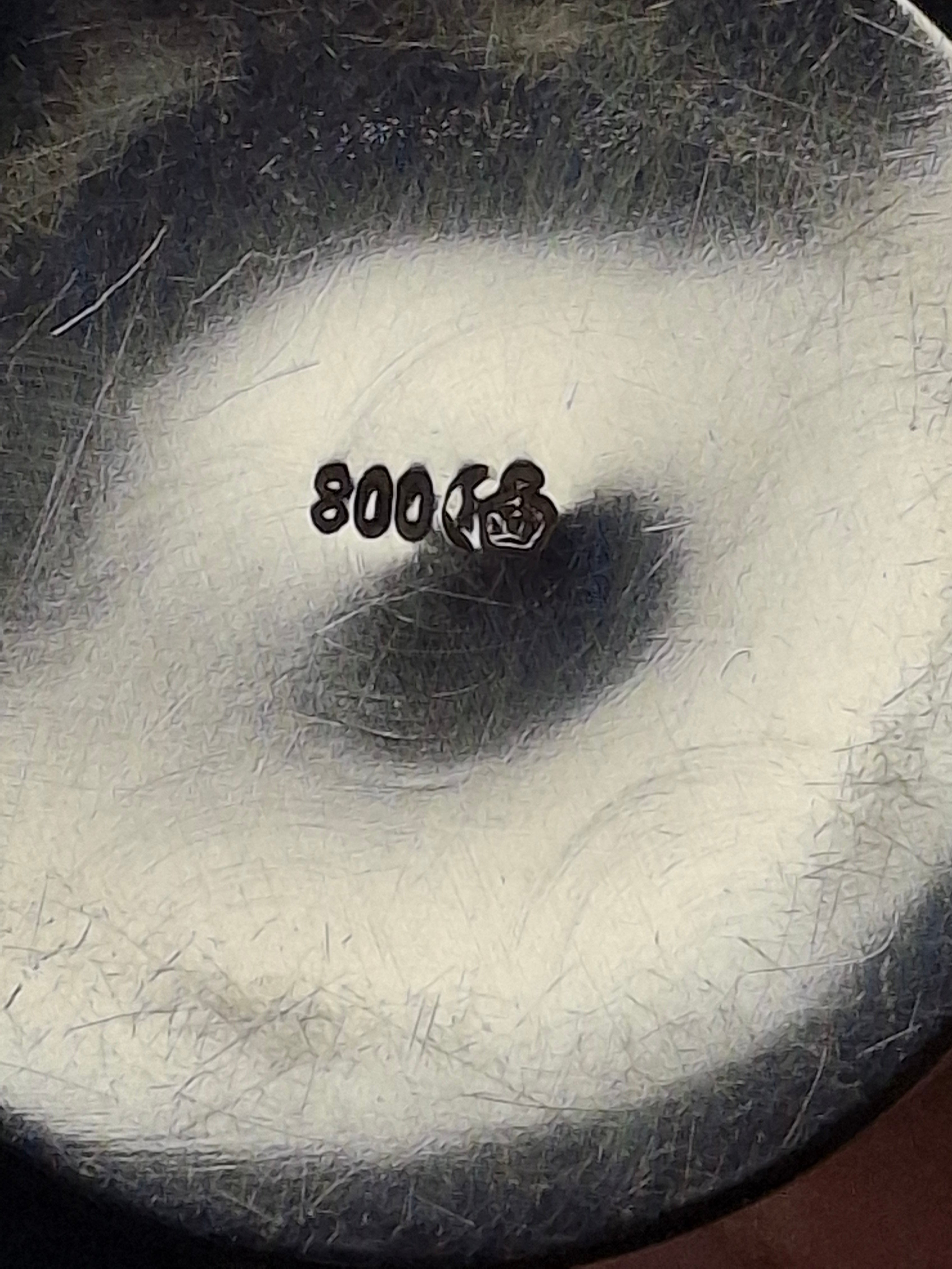 Antique German 800 Silver Kiddush Cup Gottlieb Kurz Rose Repoussé – Vermeil 33g