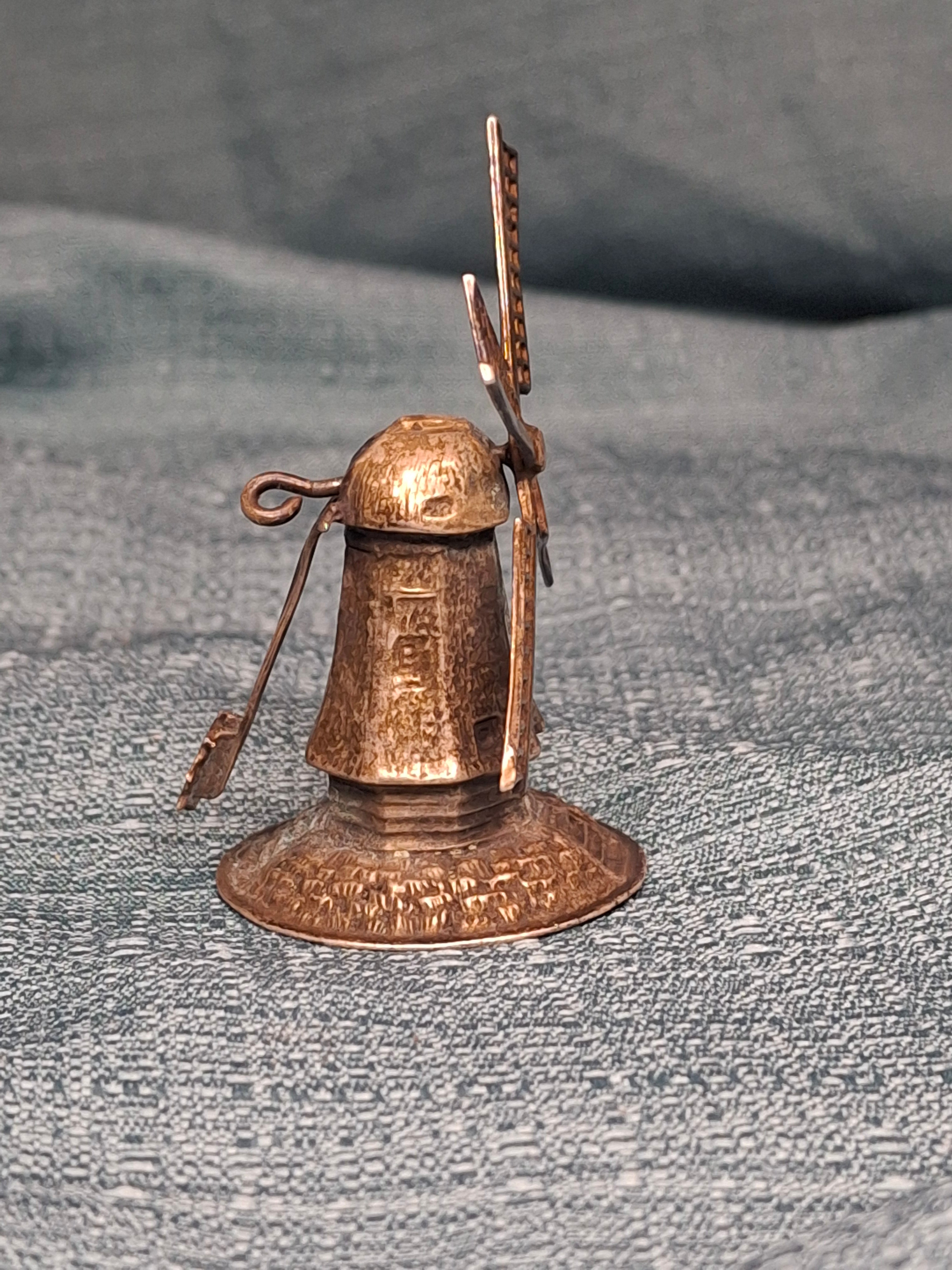 Antique Dutch Silver Windmill Spice Tower Besamim Judaica c.1900 J. Greenstein