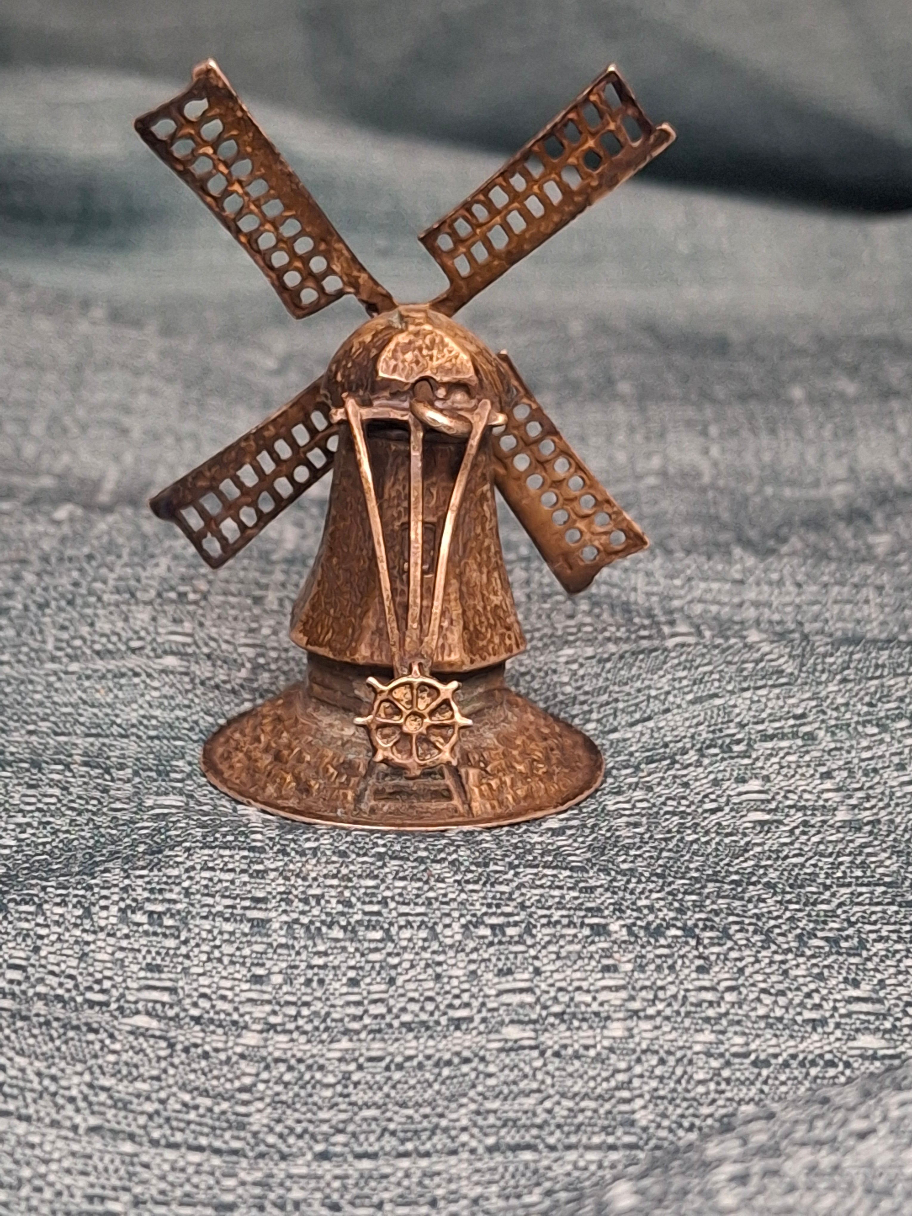Antique Dutch Silver Windmill Spice Tower Besamim Judaica c.1900 J. Greenstein