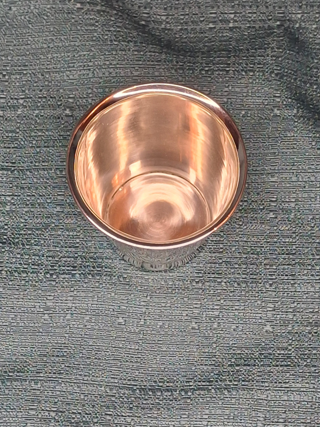 Antique Hanau Silver Kiddush Cup - Rose Gold Vermeil Interior - Hebrew Engraved - 33g