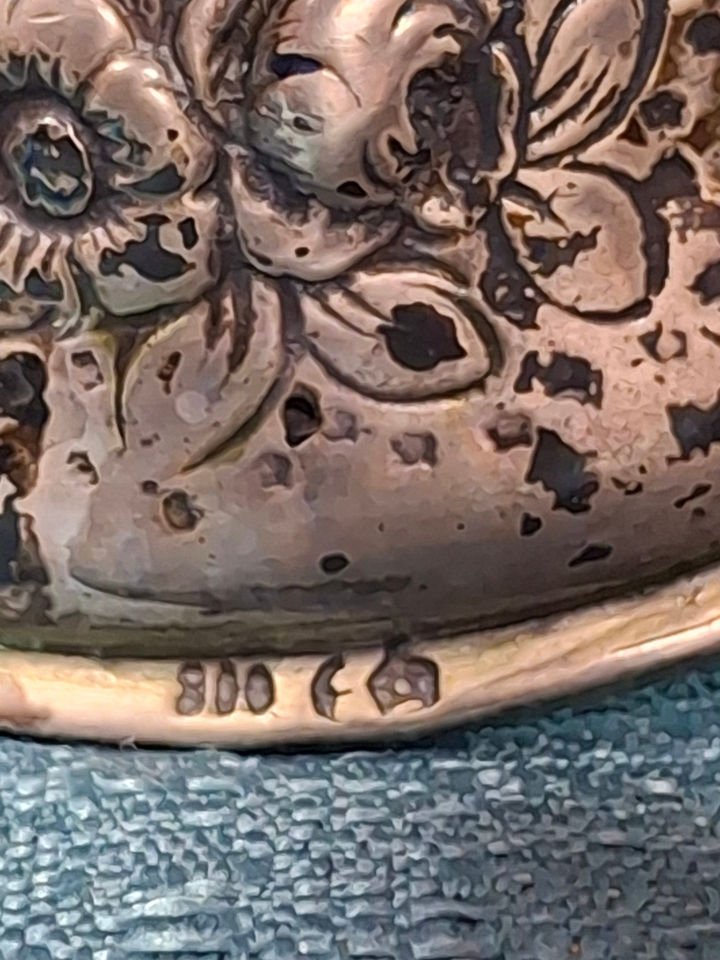 Antique German 800 Silver Kiddush Cup c. 1890 Repoussé Floral Hebrew Inscription 158g