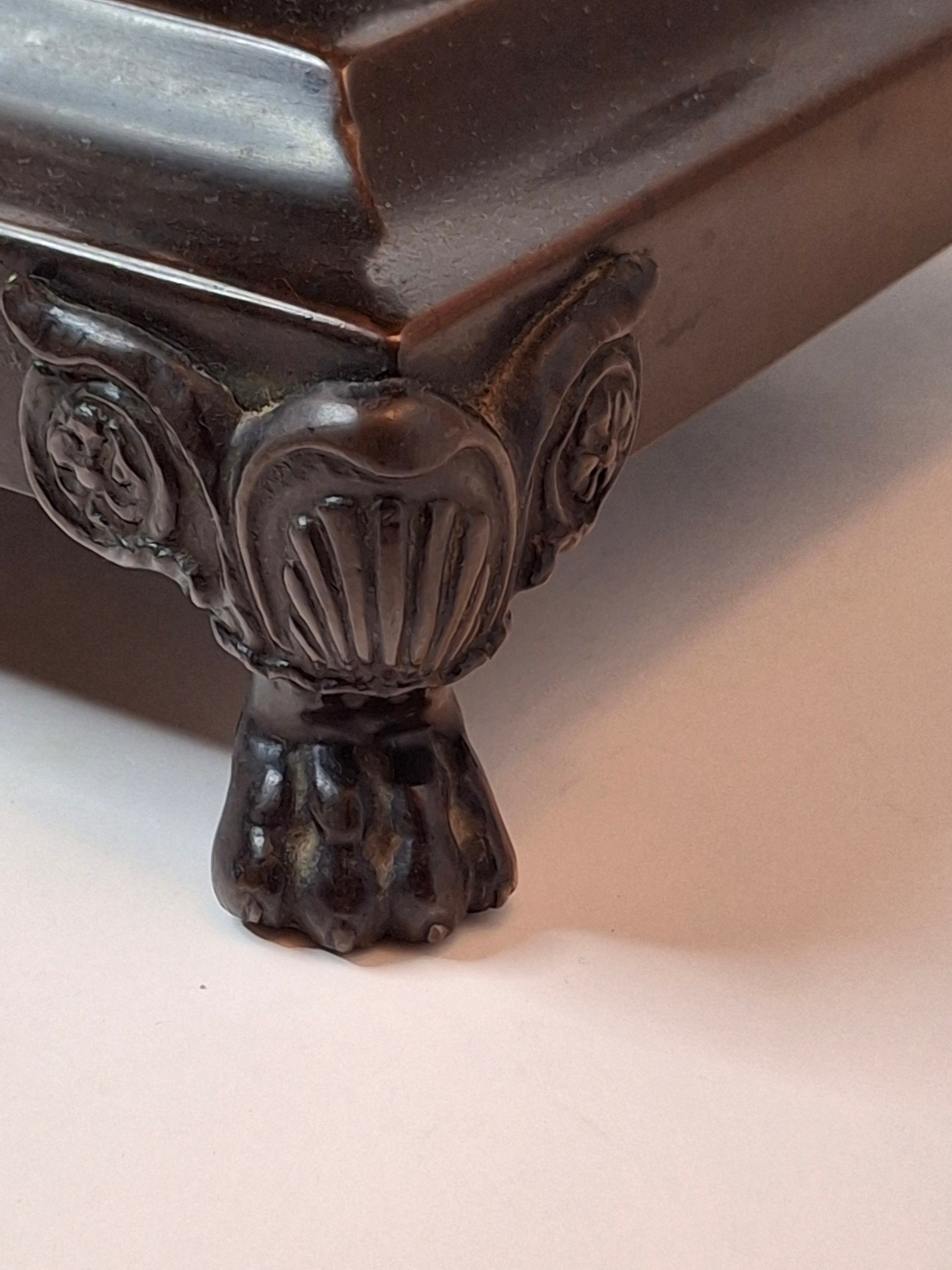 Antique Regency Copper Tea Urn Samovar Neoclassical Oak Leaf Frieze Lion Paw Feet c. 1820