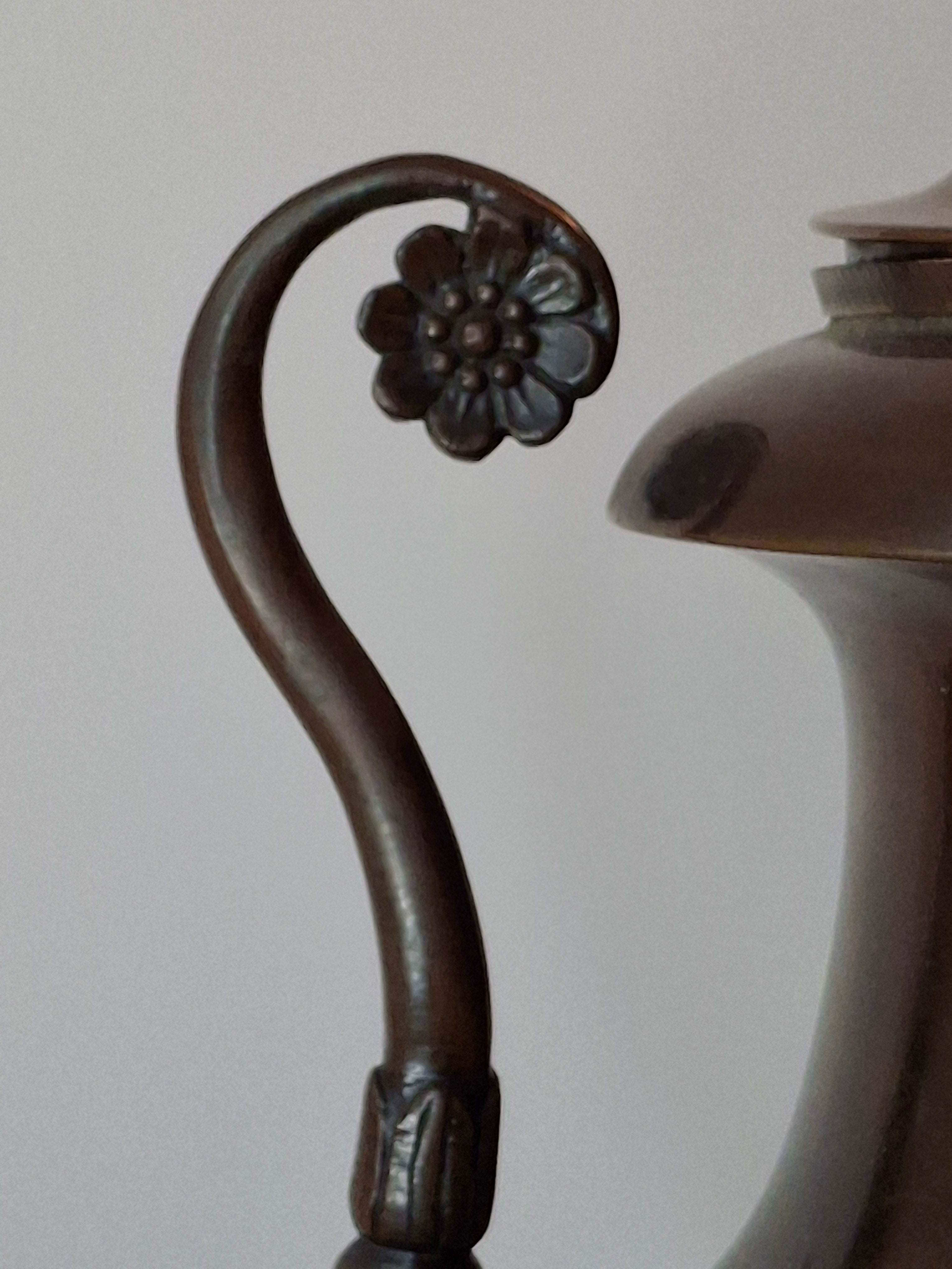 Antique Regency Copper Tea Urn Samovar Neoclassical Oak Leaf Frieze Lion Paw Feet c. 1820