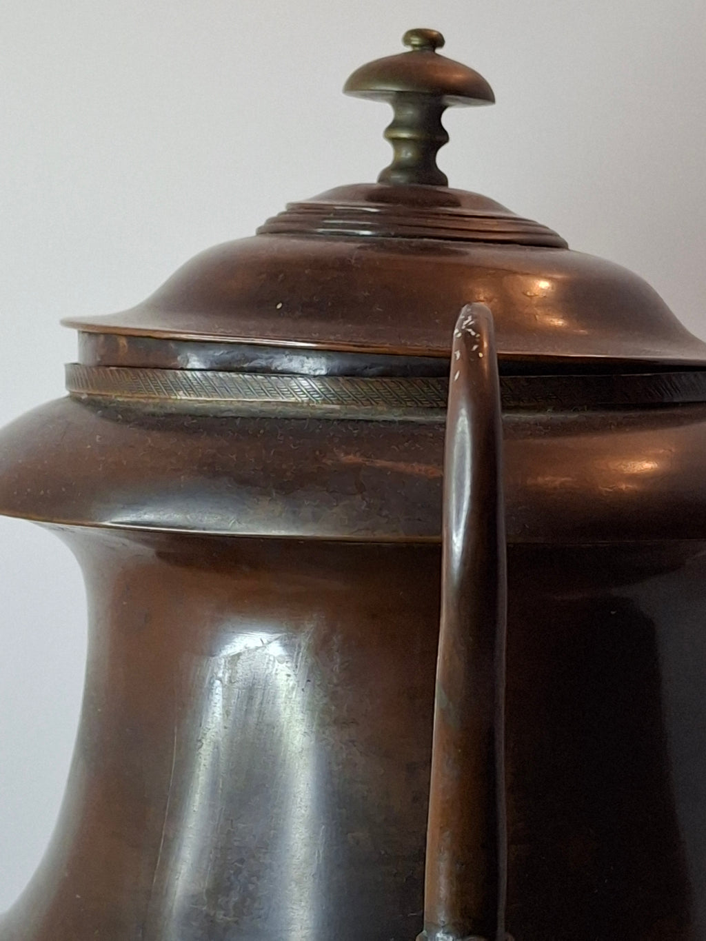 Antique Regency Copper Tea Urn Samovar Neoclassical Oak Leaf Frieze Lion Paw Feet c. 1820