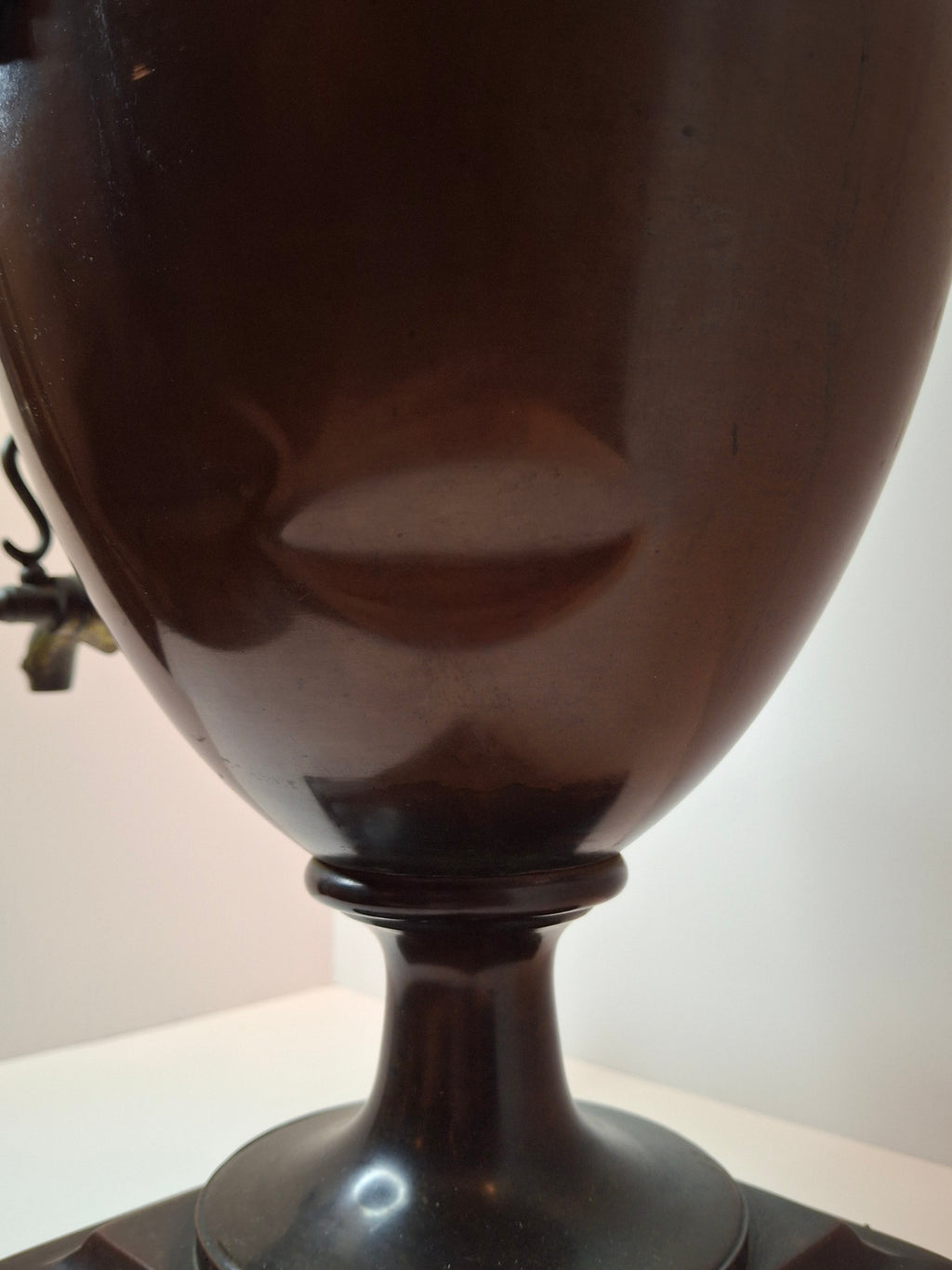 Antique Regency Copper Tea Urn Samovar Neoclassical Oak Leaf Frieze Lion Paw Feet c. 1820