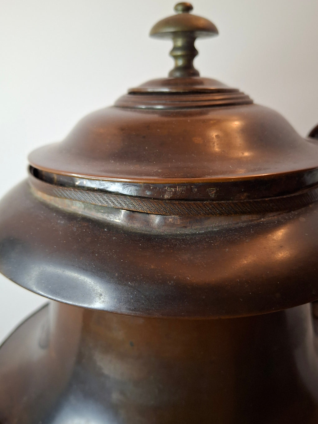 Antique Regency Copper Tea Urn Samovar Neoclassical Oak Leaf Frieze Lion Paw Feet c. 1820
