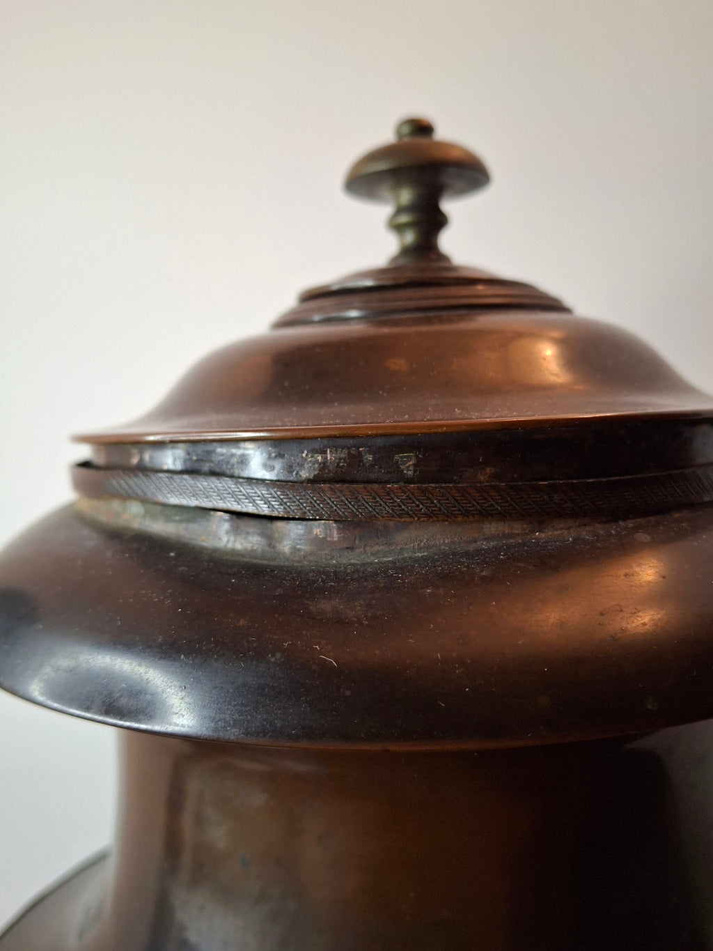 Antique Regency Copper Tea Urn Samovar Neoclassical Oak Leaf Frieze Lion Paw Feet c. 1820