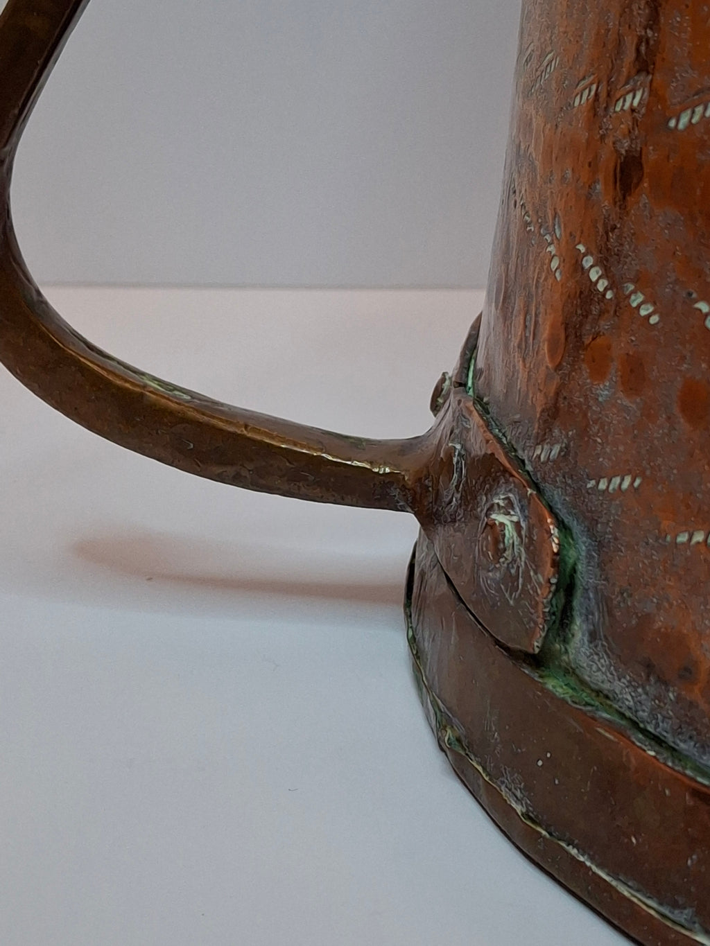 Antique 19th C Qajar Huge Copper Water Vessel Hand Hammered Repoussé Basin 11"
