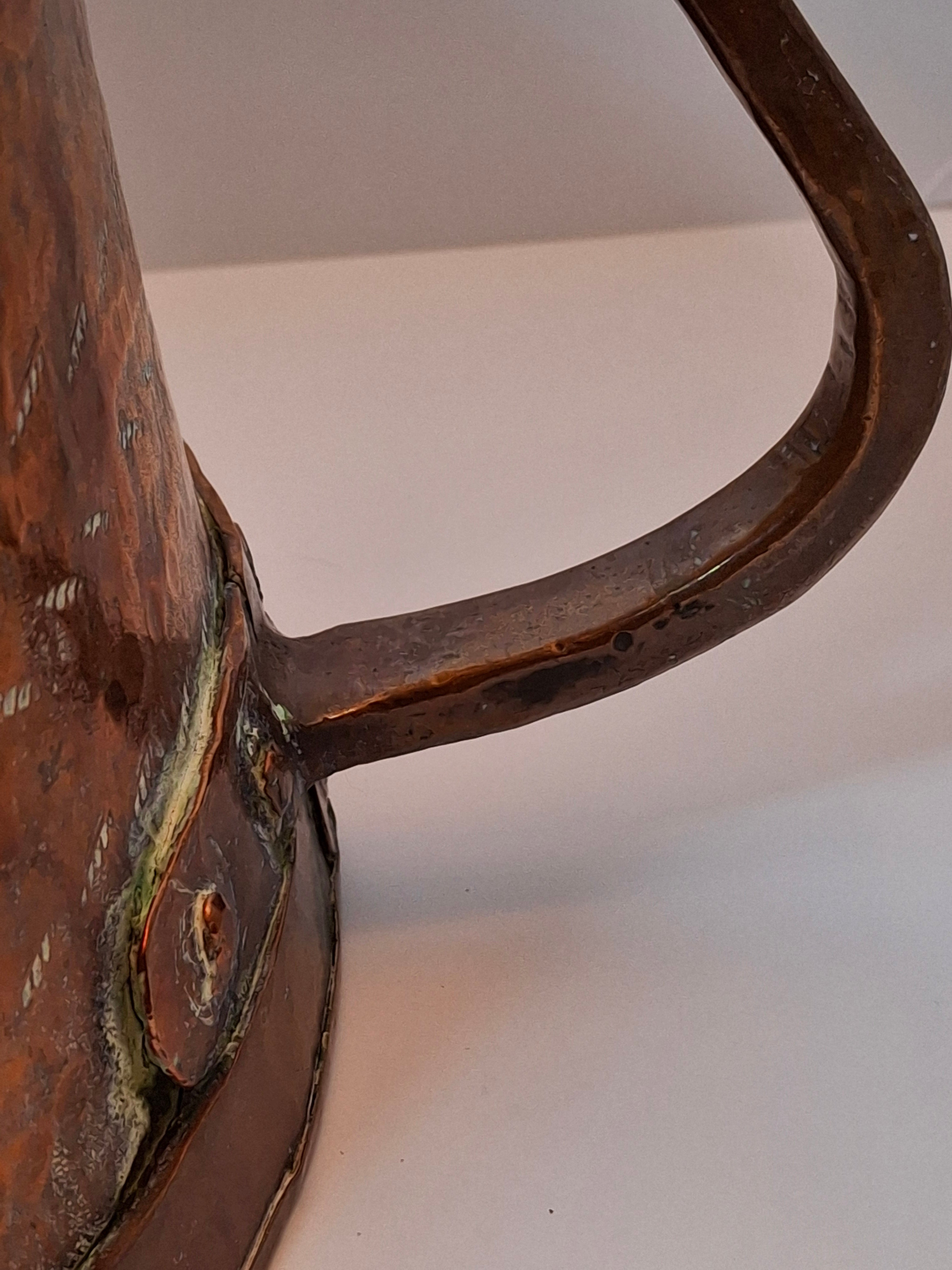 Antique 19th C Qajar Huge Copper Water Vessel Hand Hammered Repoussé Basin 11"