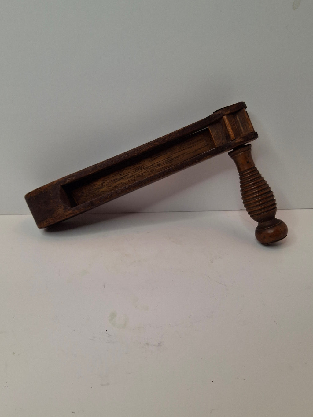Antique 19th Century Wooden Grogger Noisemaker | Hand-Carved Purim Ratchet Rattle | Primitive Folk Art Judaica War Alarm