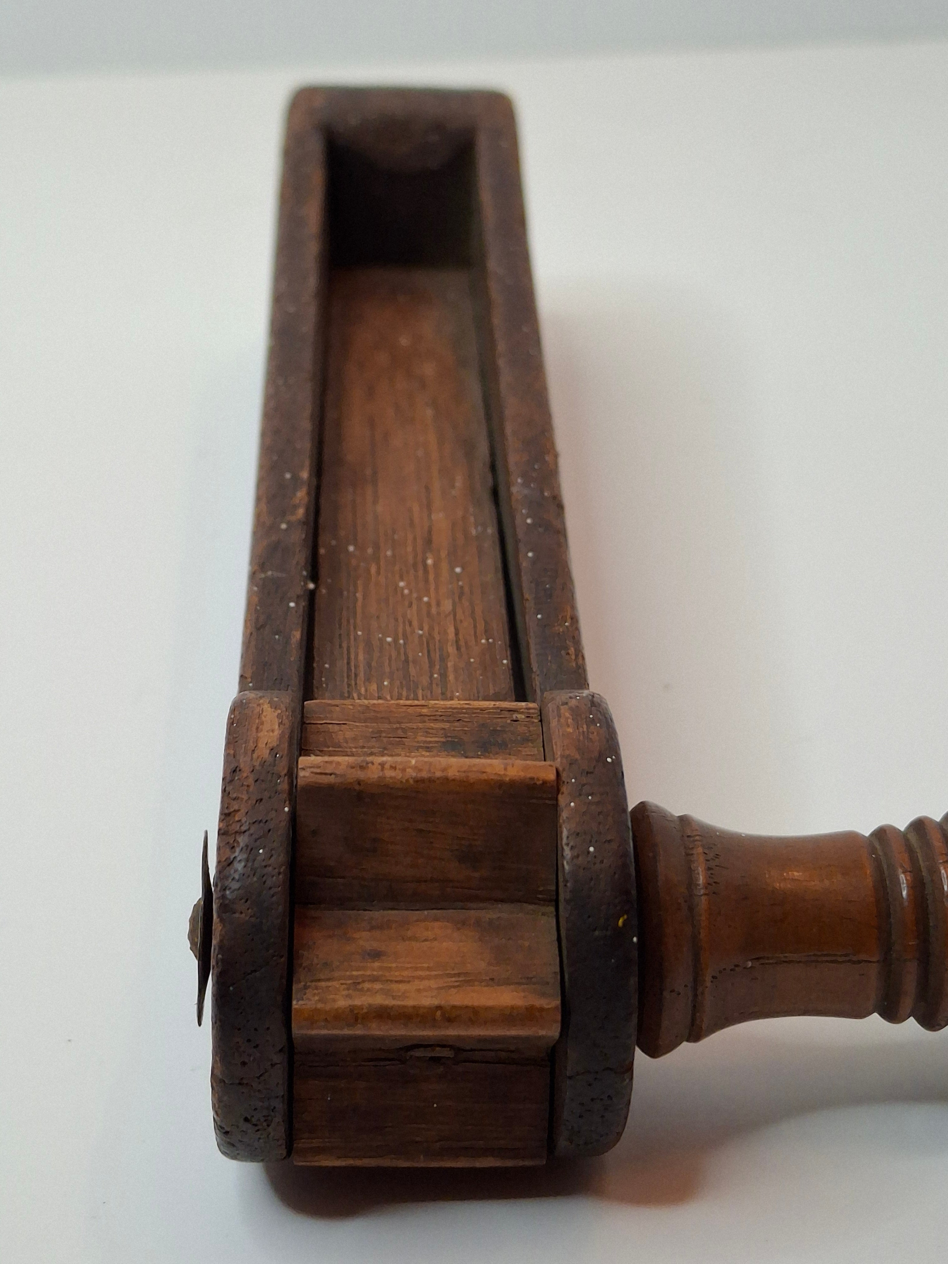 Antique 19th Century Wooden Grogger Noisemaker | Hand-Carved Purim Ratchet Rattle | Primitive Folk Art Judaica War Alarm