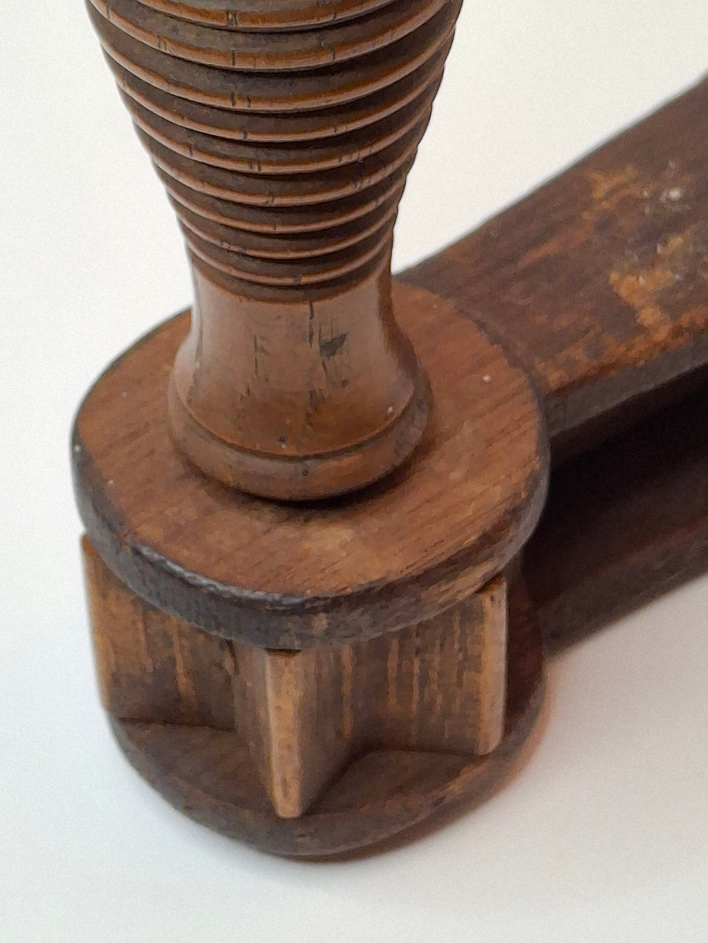 Antique 19th Century Wooden Grogger Noisemaker | Hand-Carved Purim Ratchet Rattle | Primitive Folk Art Judaica War Alarm