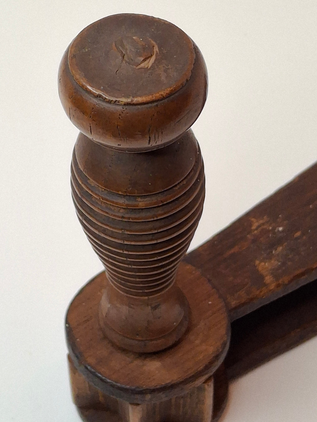 Antique 19th Century Wooden Grogger Noisemaker | Hand-Carved Purim Ratchet Rattle | Primitive Folk Art Judaica War Alarm