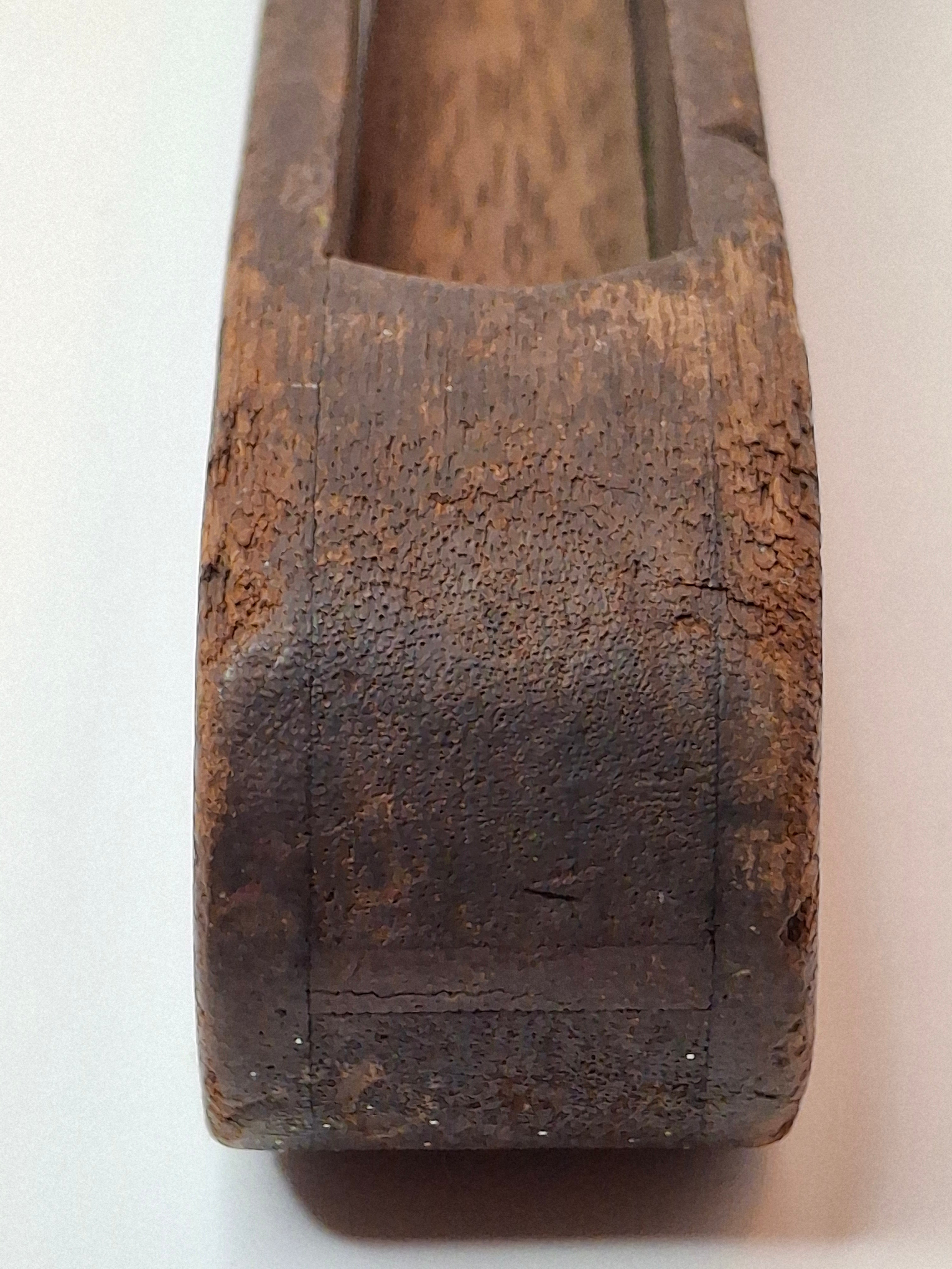 Antique 19th Century Wooden Grogger Noisemaker | Hand-Carved Purim Ratchet Rattle | Primitive Folk Art Judaica War Alarm