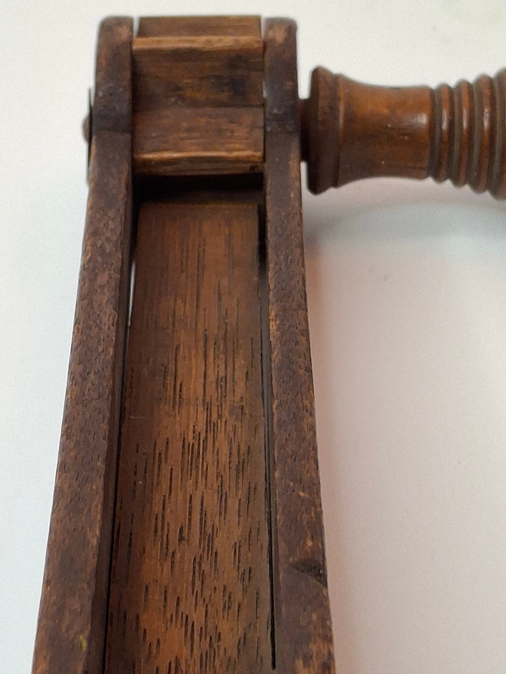Antique 19th Century Wooden Grogger Noisemaker | Hand-Carved Purim Ratchet Rattle | Primitive Folk Art Judaica War Alarm