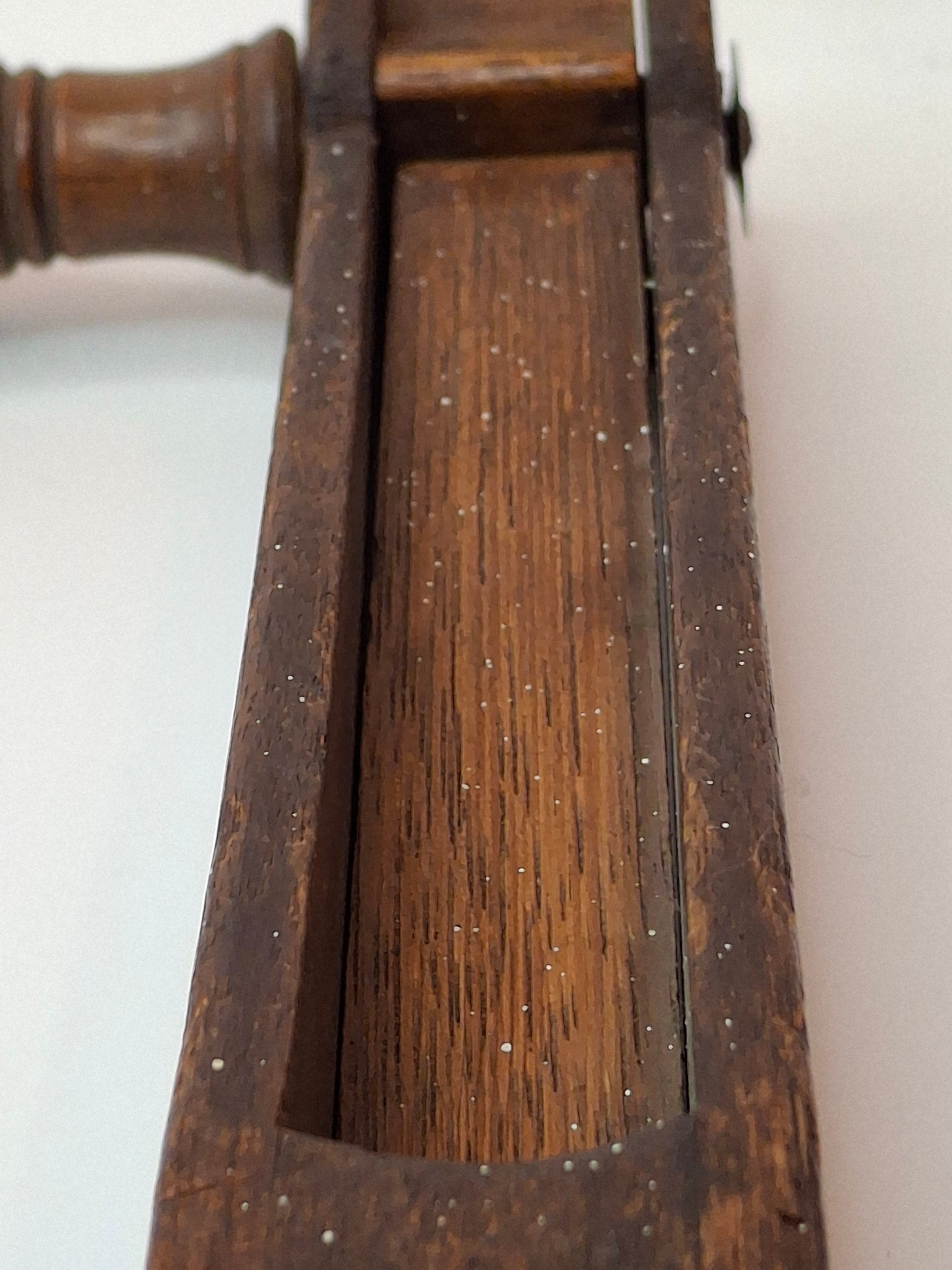 Antique 19th Century Wooden Grogger Noisemaker | Hand-Carved Purim Ratchet Rattle | Primitive Folk Art Judaica War Alarm