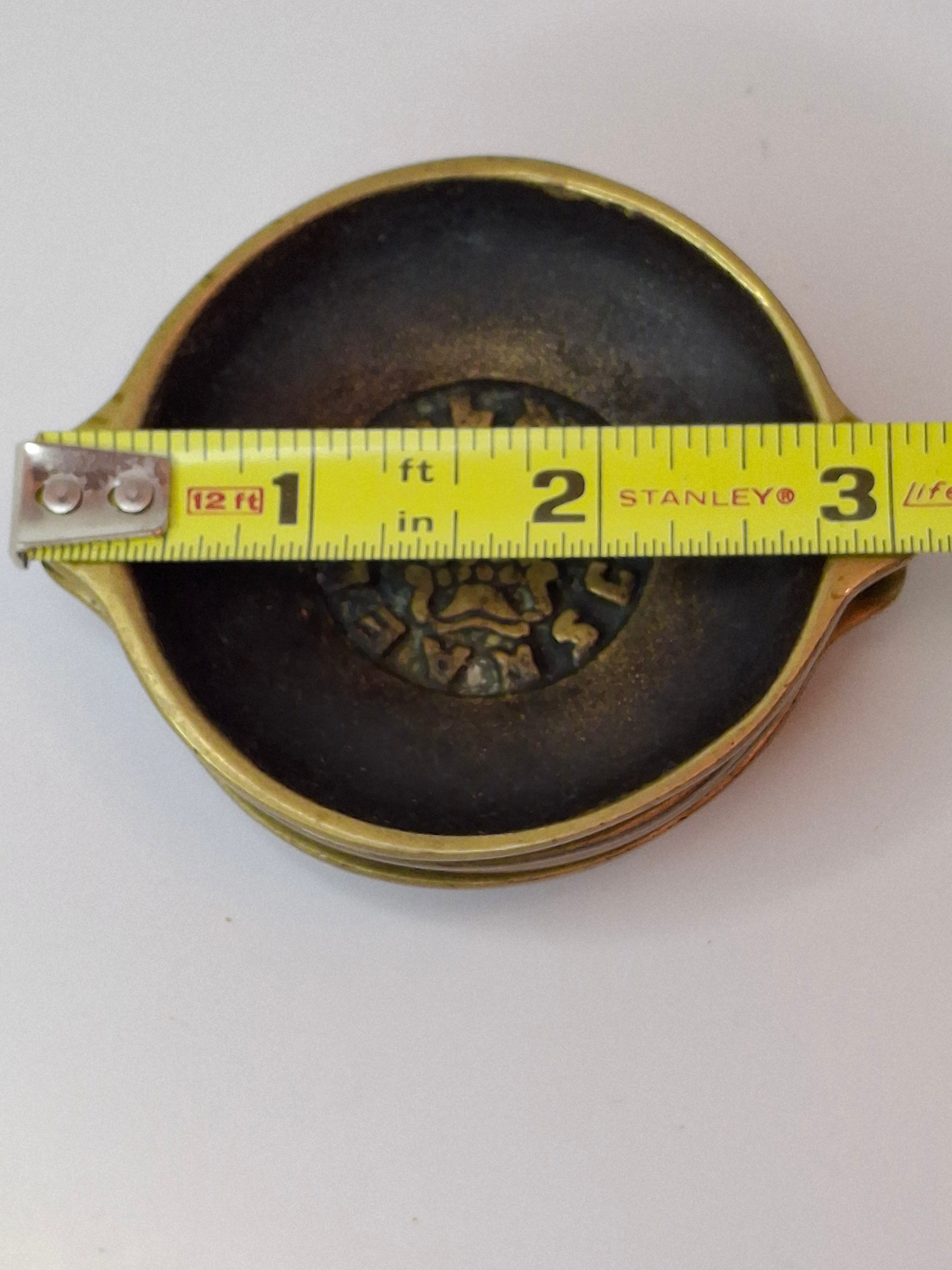 Set of 4 Vintage Nordia Israel Brass Ashtrays - MCM Judaica Trinket Dishes - 1950s/60s
