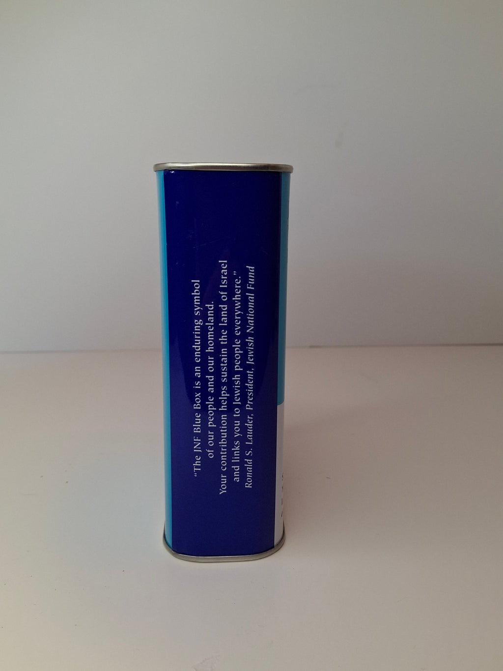 2003 JNF Blue Box Tzedakah Tin Collector’s Edition Israel Charity Box Ronald Lauder