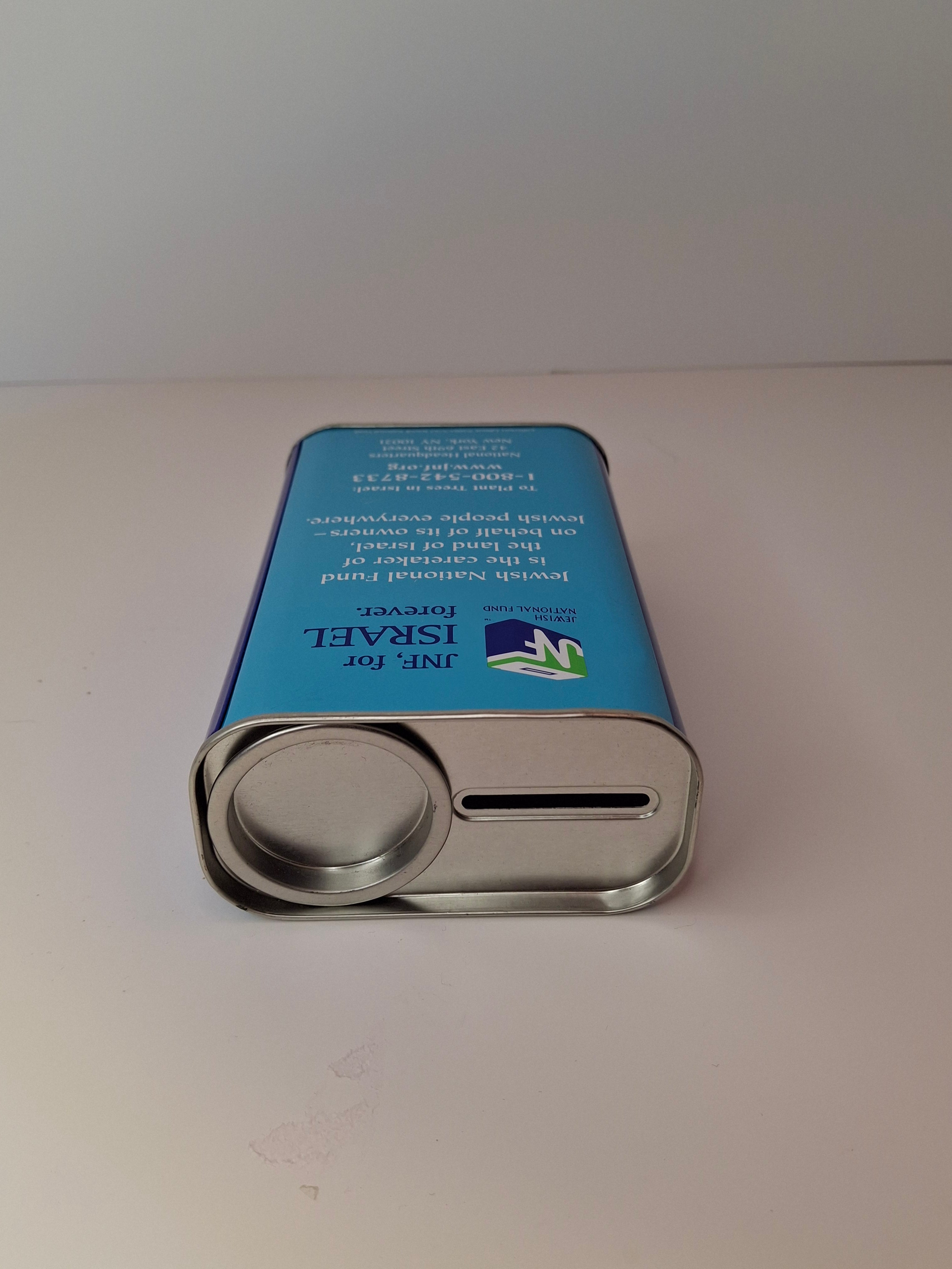 2003 JNF Blue Box Tzedakah Tin Collector’s Edition Israel Charity Box Ronald Lauder
