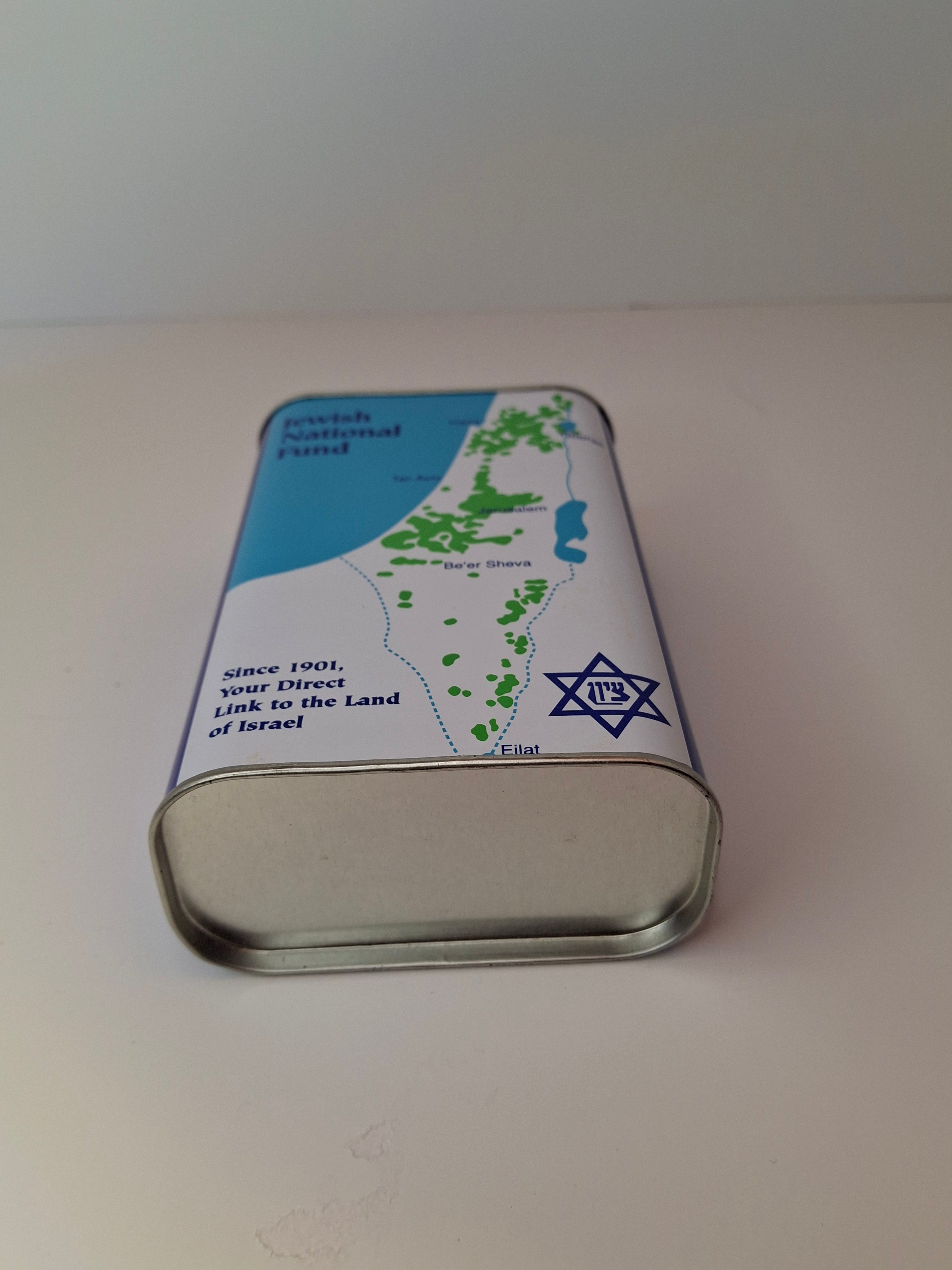 2003 JNF Blue Box Tzedakah Tin Collector’s Edition Israel Charity Box Ronald Lauder
